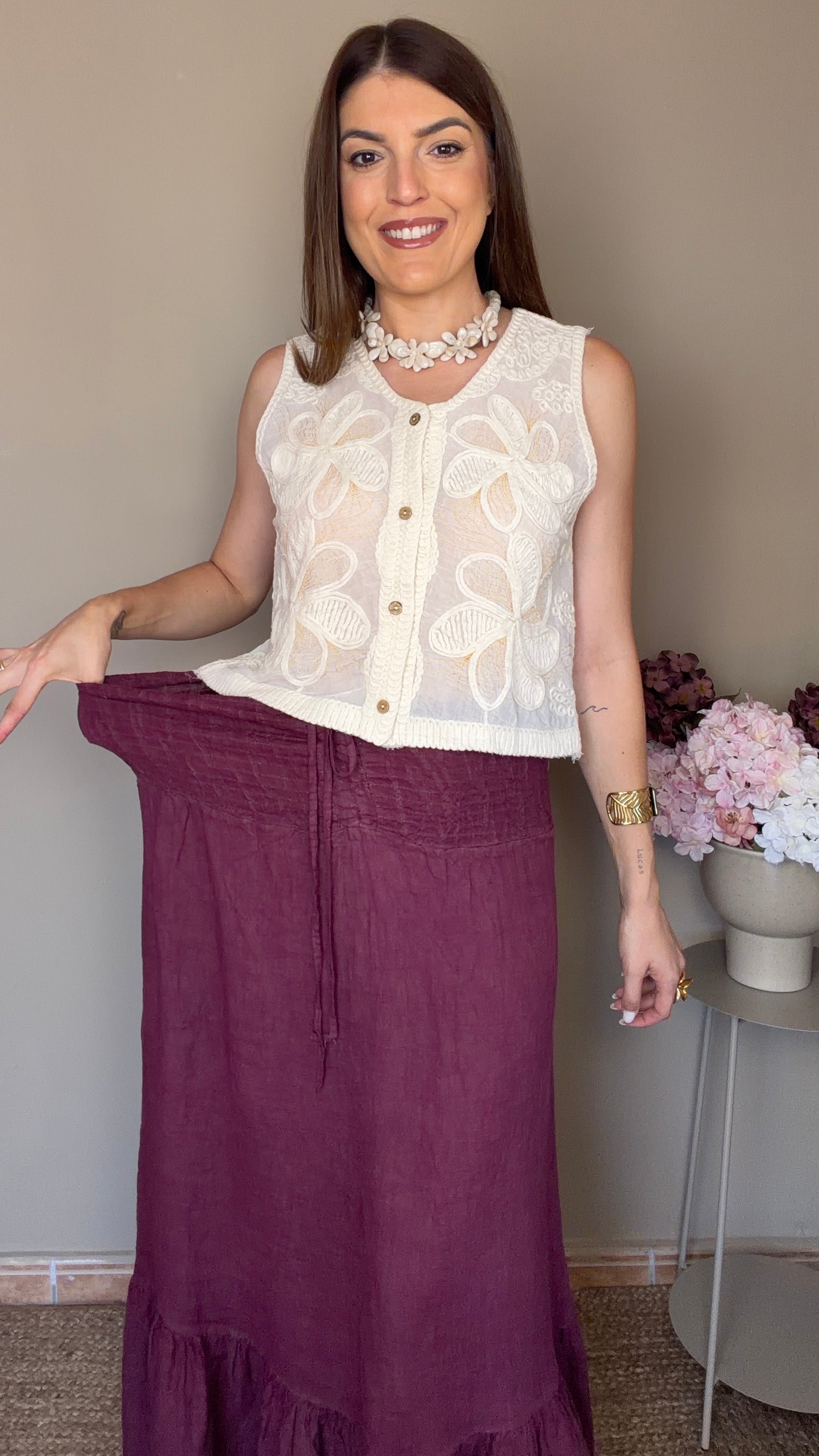 Falda Violeta morado
