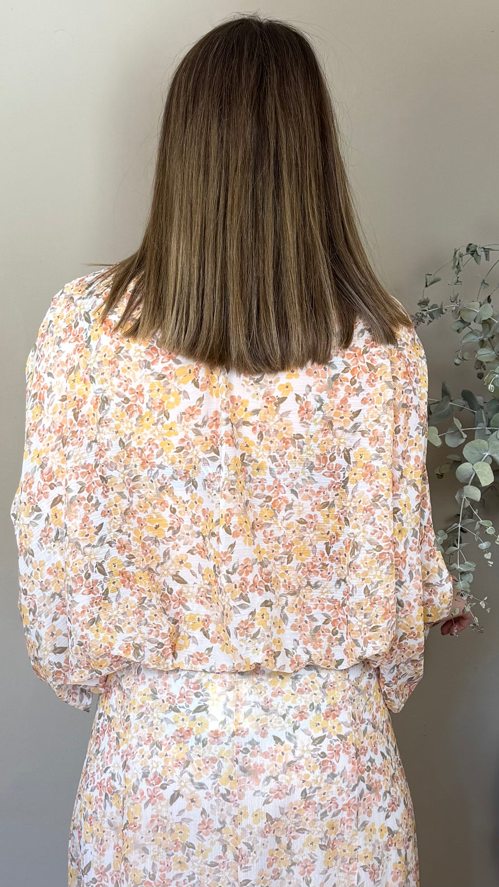 Blusa flor naranja
