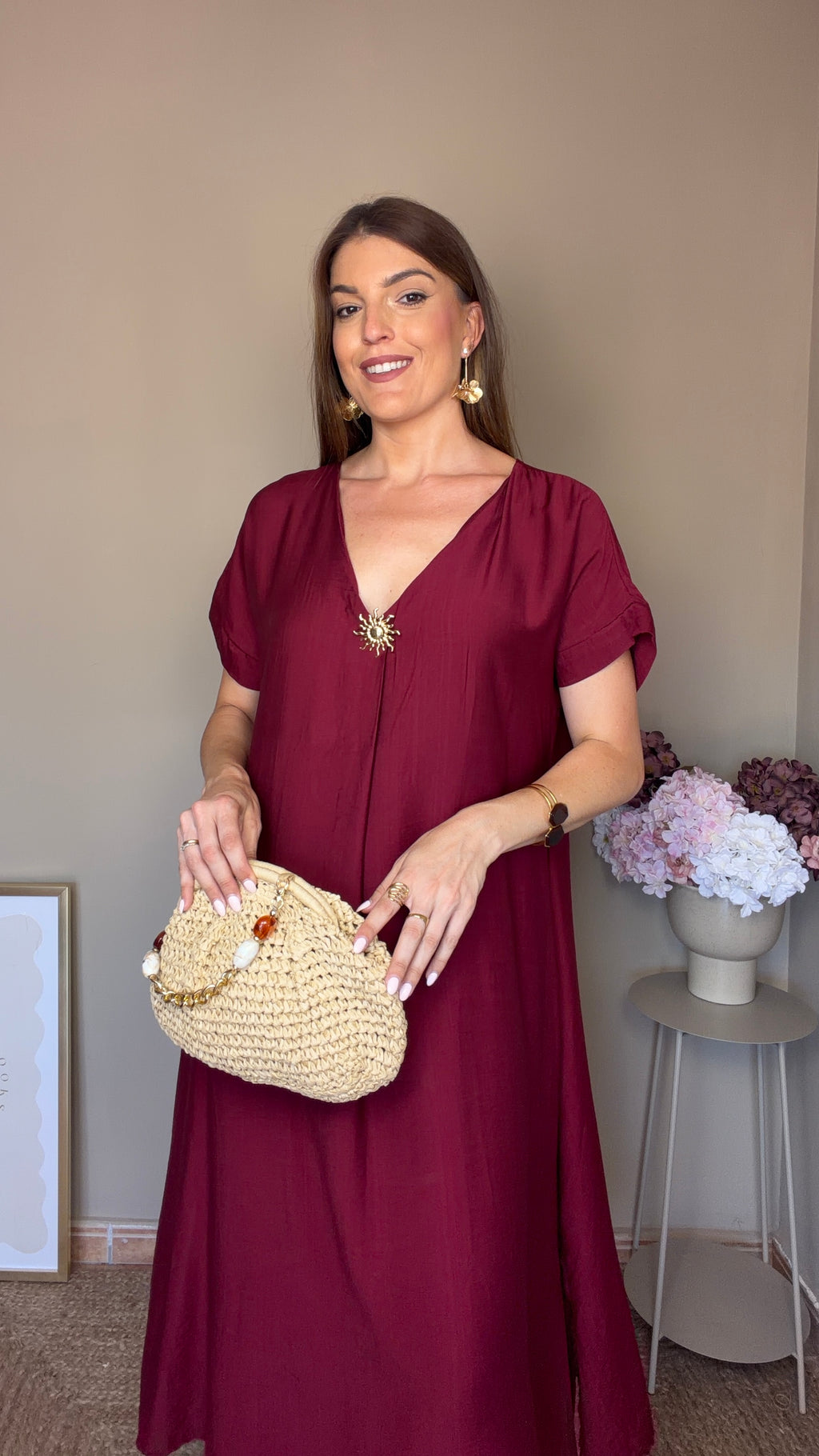 Vestido Sol granate