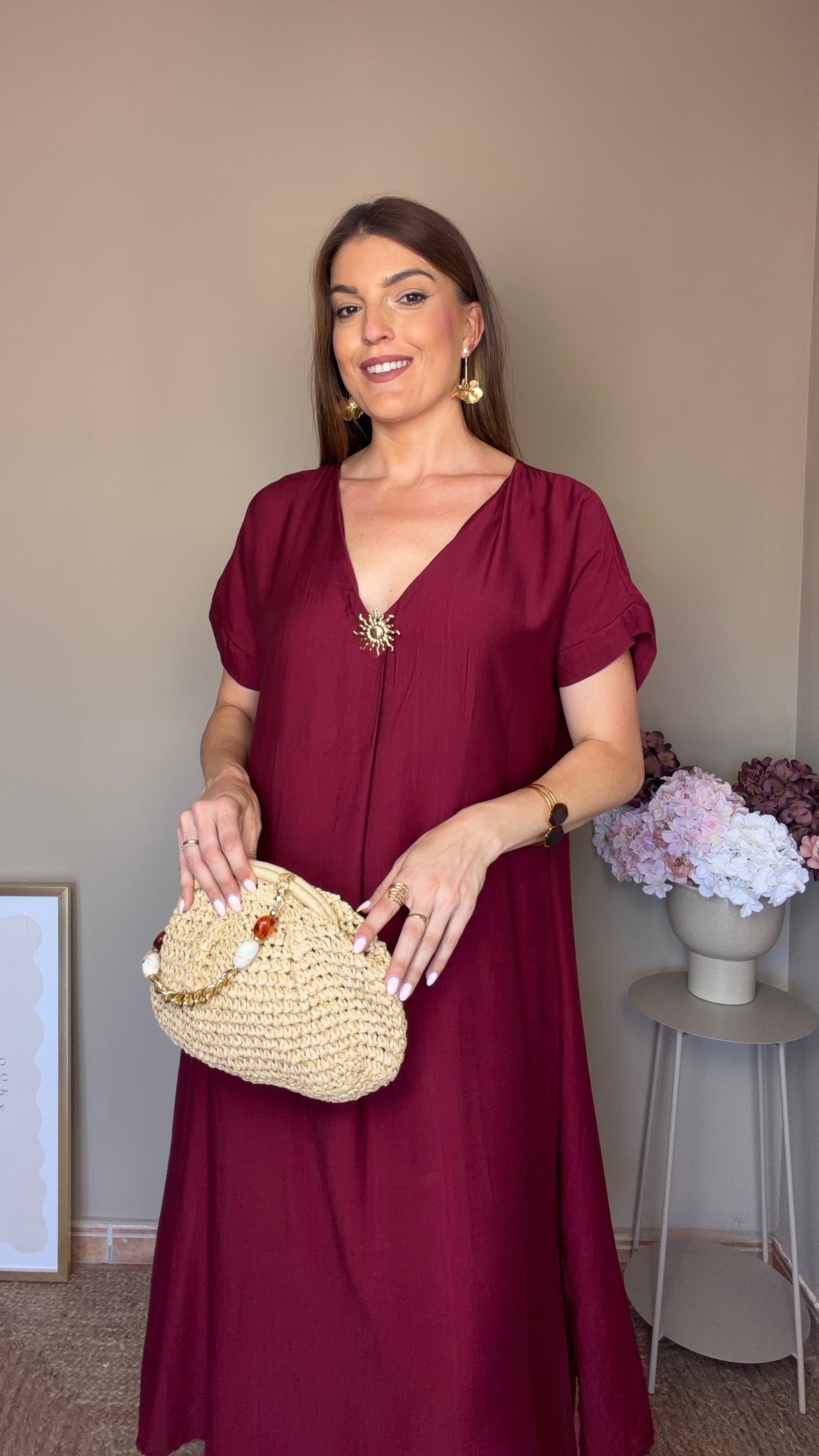 Vestido Sol granate