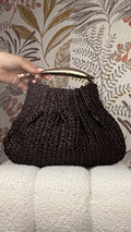 Bolso rafia marrón
