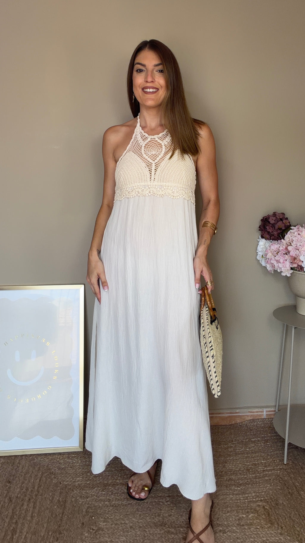Vestido Iris crudo