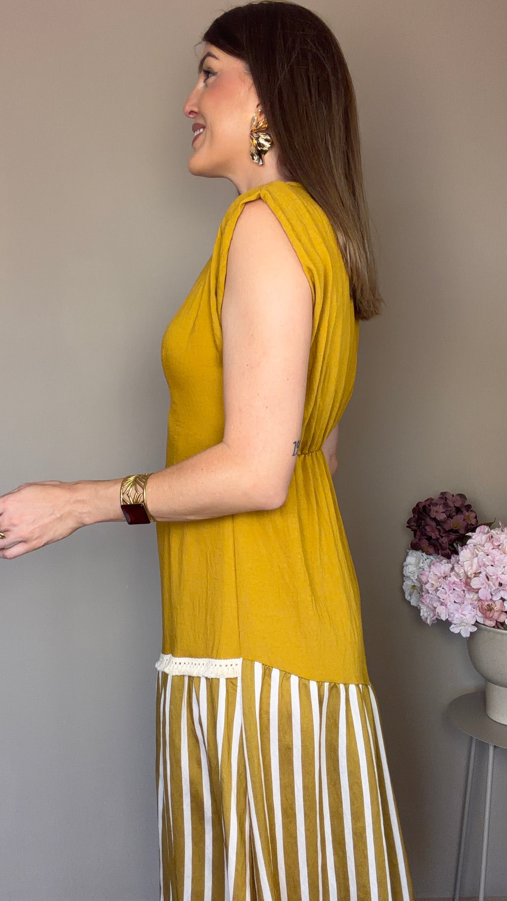 Vestido Ana mostaza