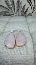 Pendiente piedra rosa