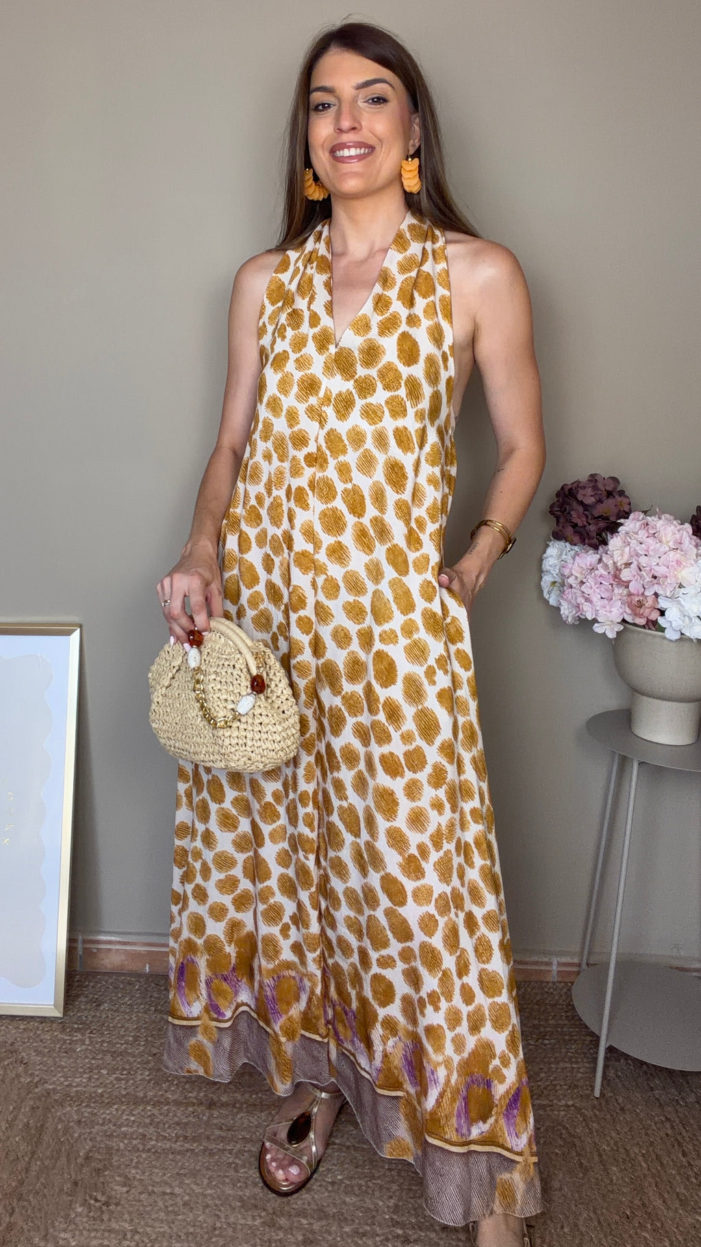 Vestido Maldivas teja