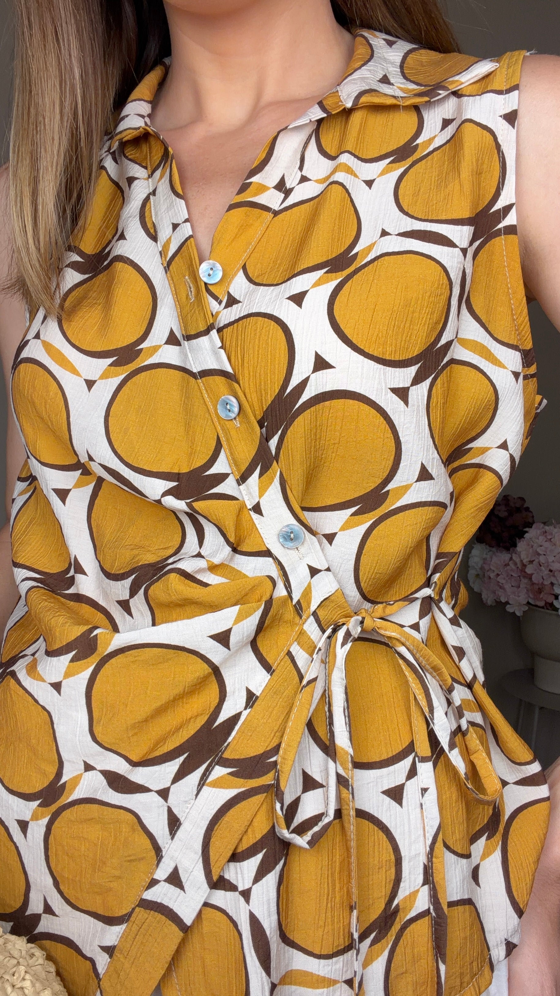 Blusa Panamá mostaza