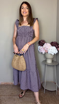 Vestido Alma vichy morado