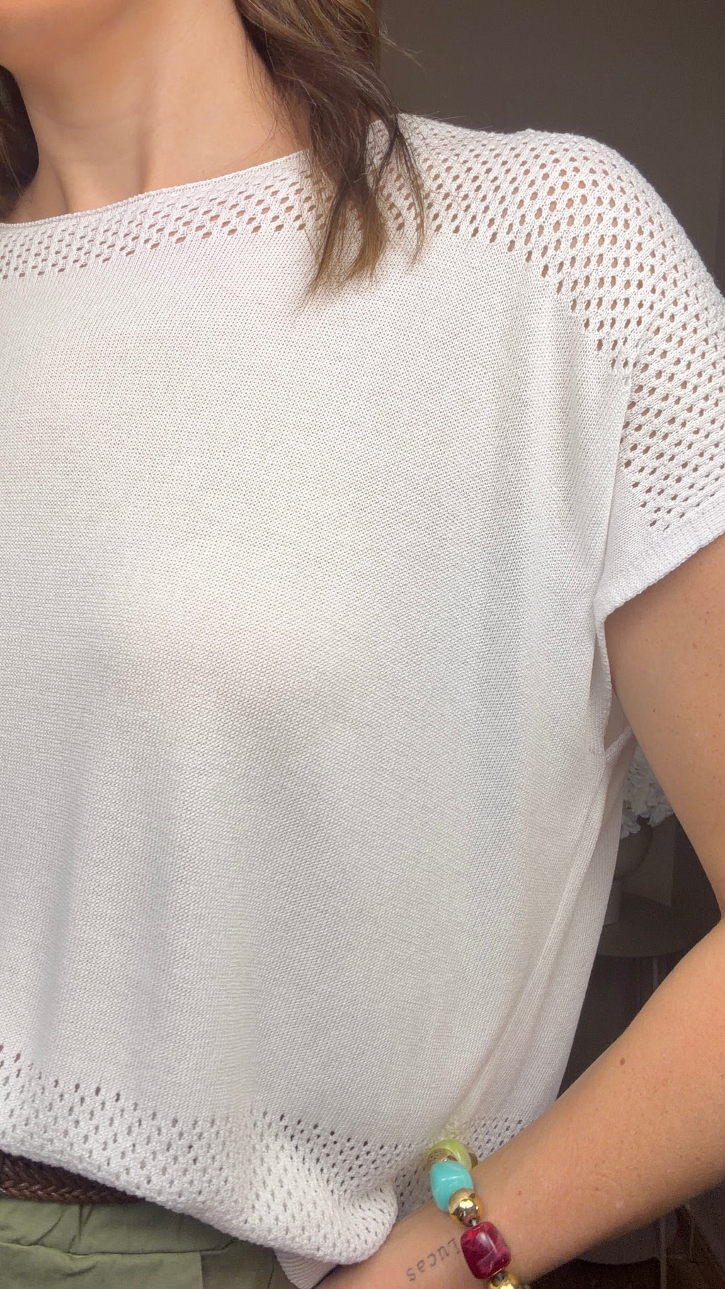 Camiseta punto blanco