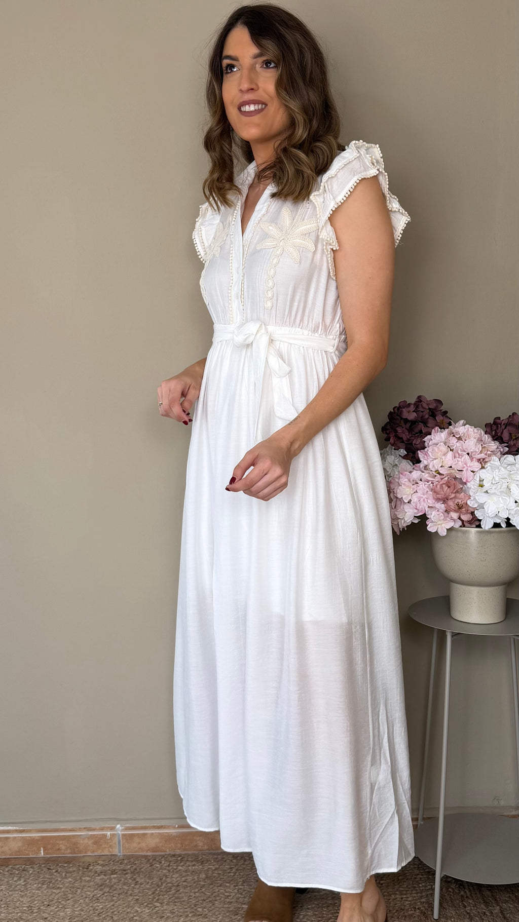 Vestido Mykonos blanco