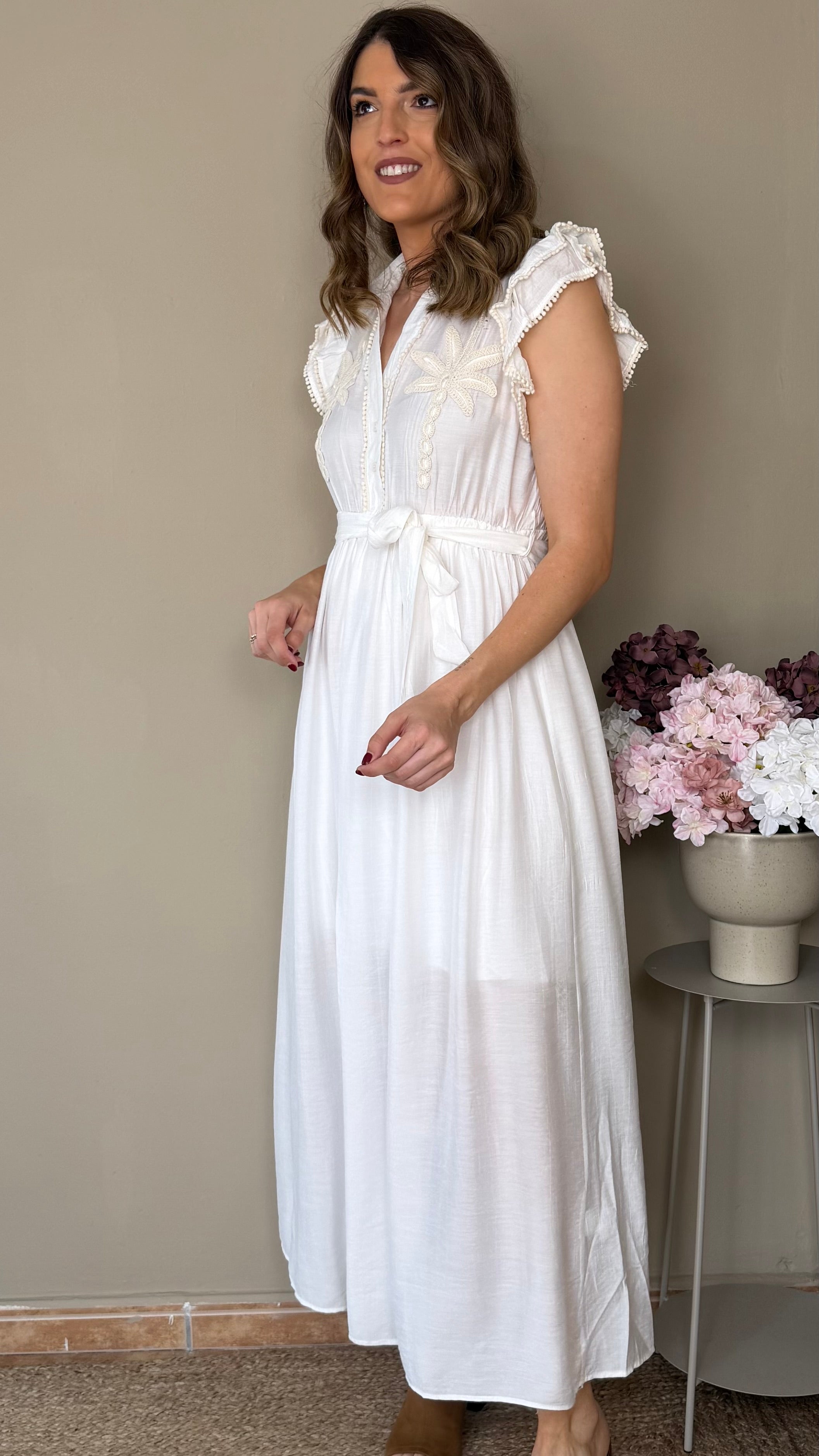 Vestido Mykonos blanco