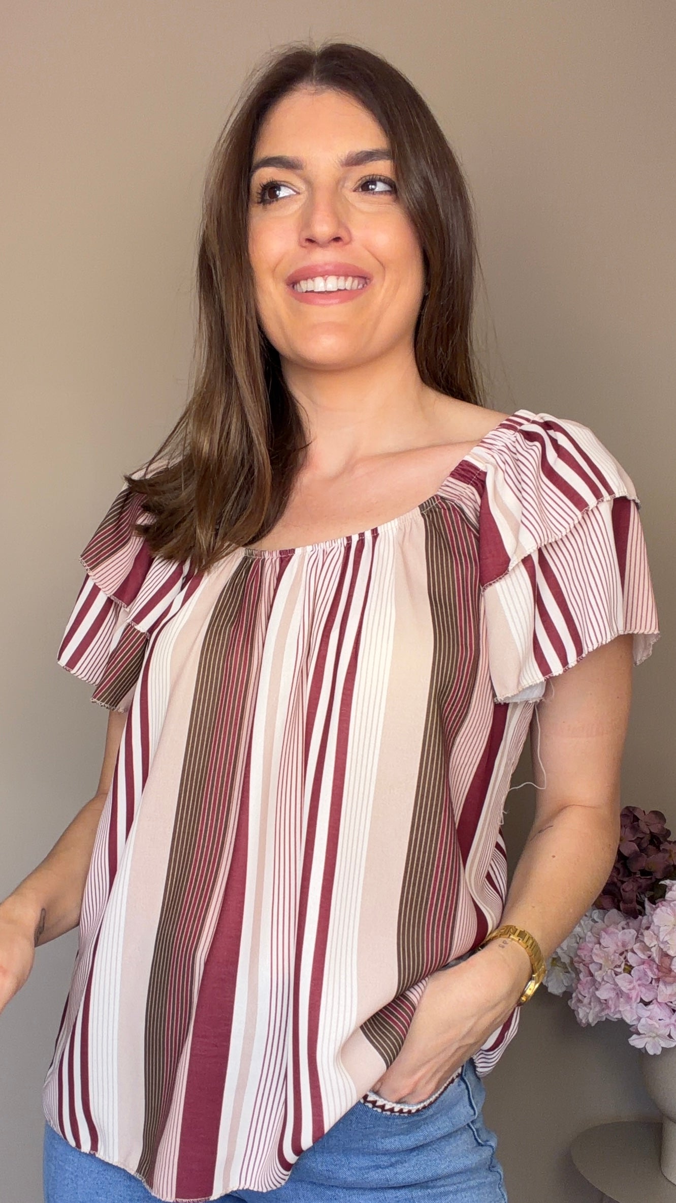 Blusa Caribe granate