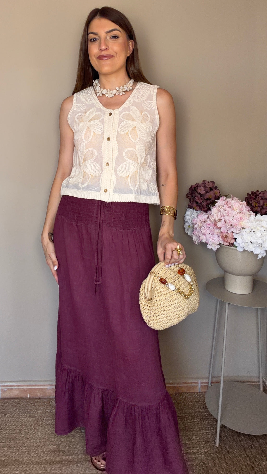 Falda Violeta morado