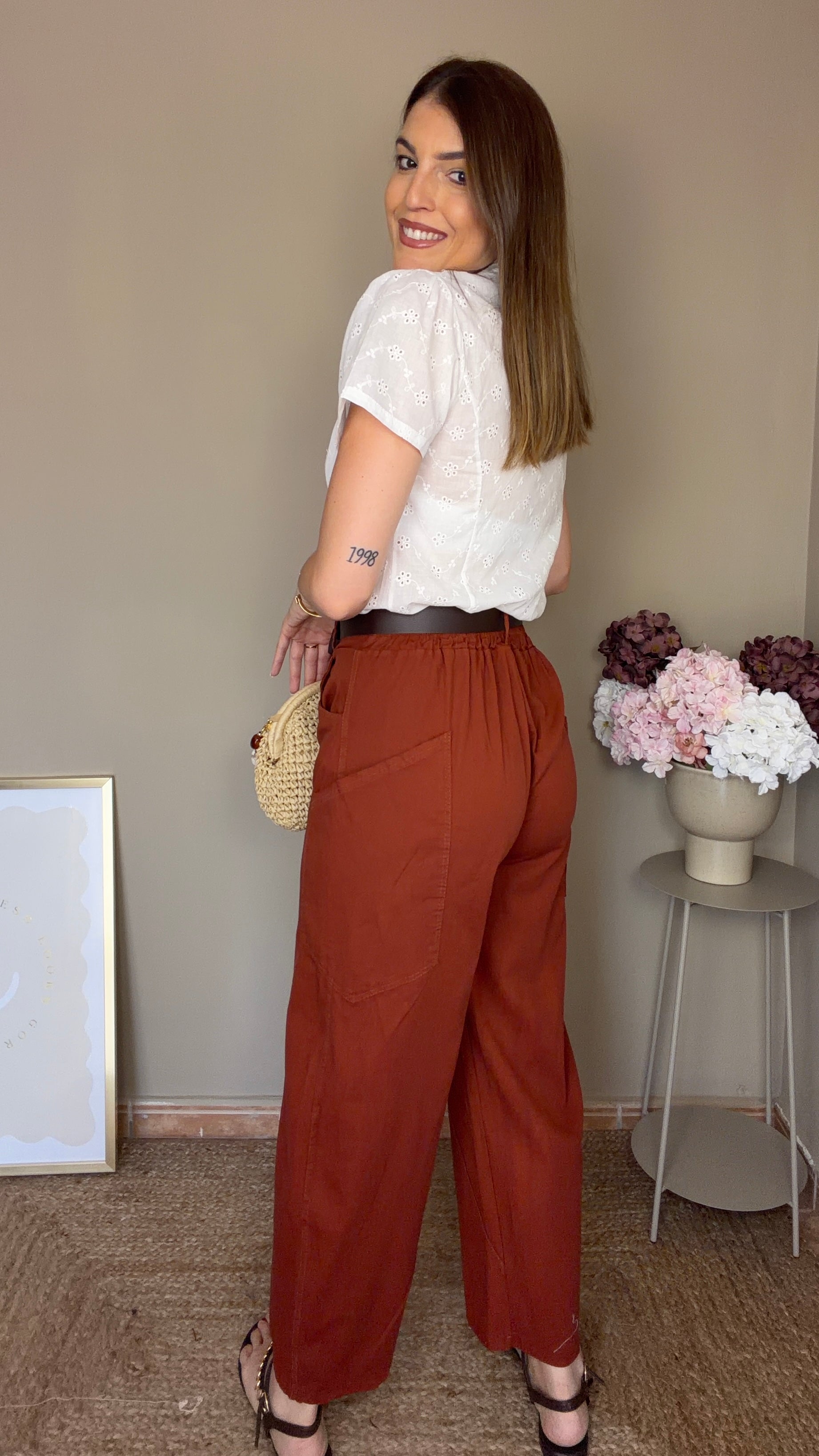 Pantalón Brisa teja
