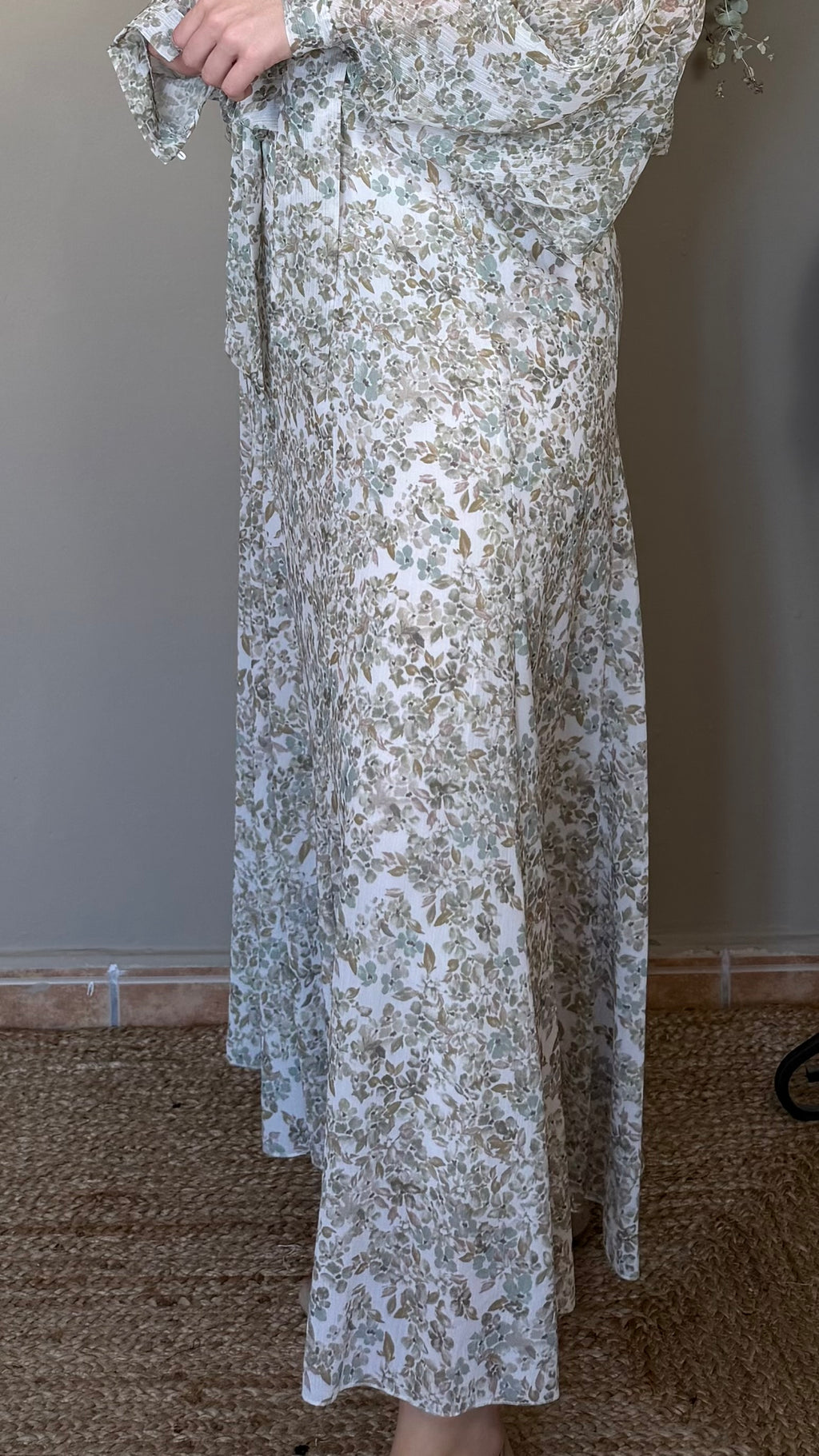 Falda Flor verde