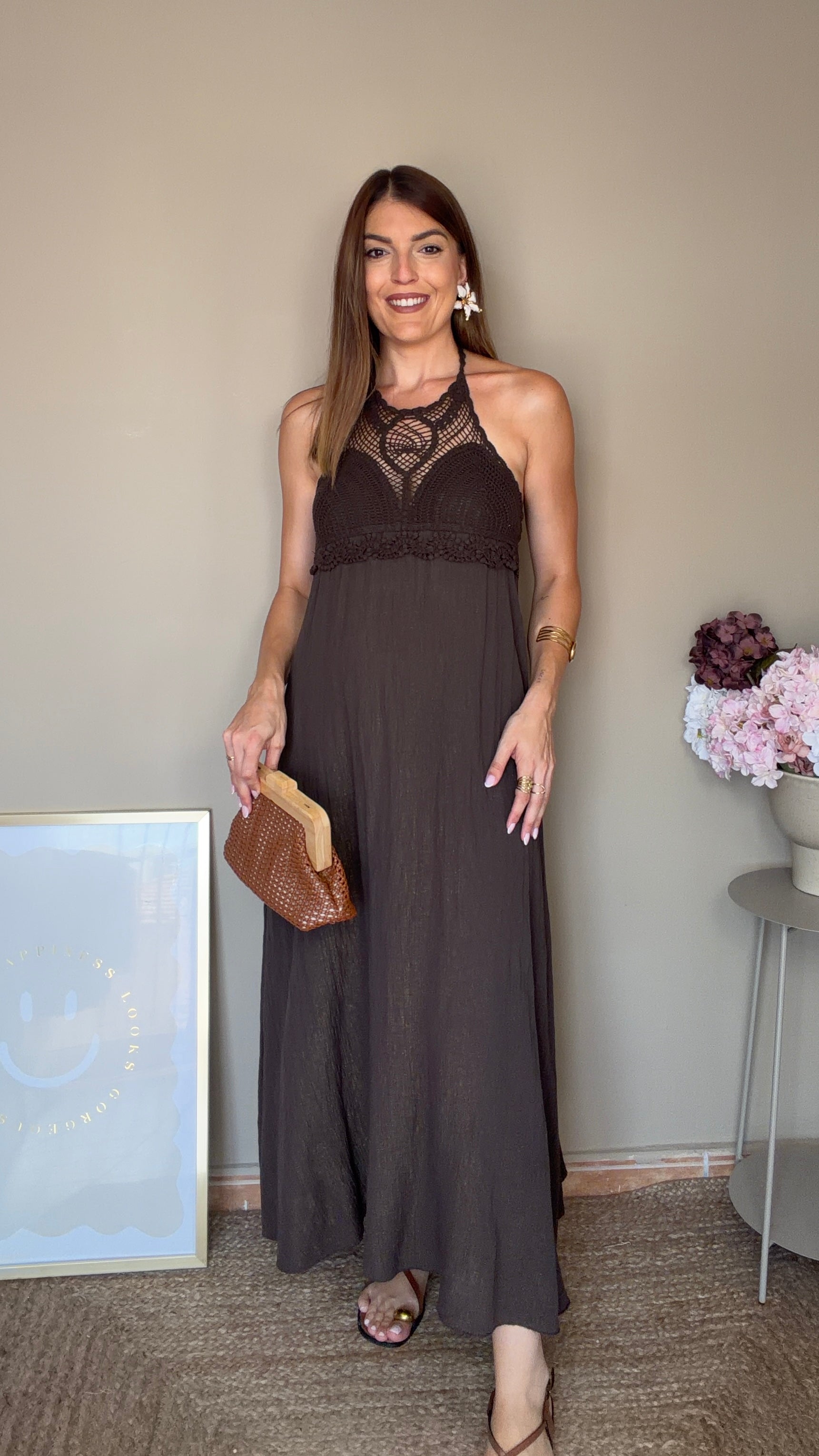 Vestido Iris marrón
