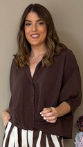 Blusa Celia marrón