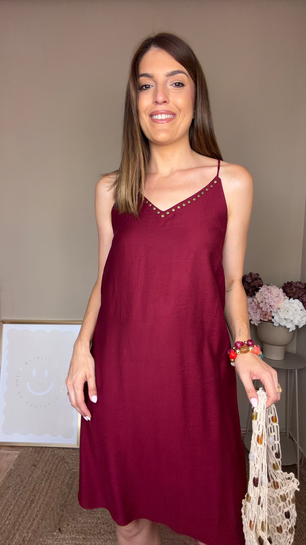 Vestido Londres burdeos