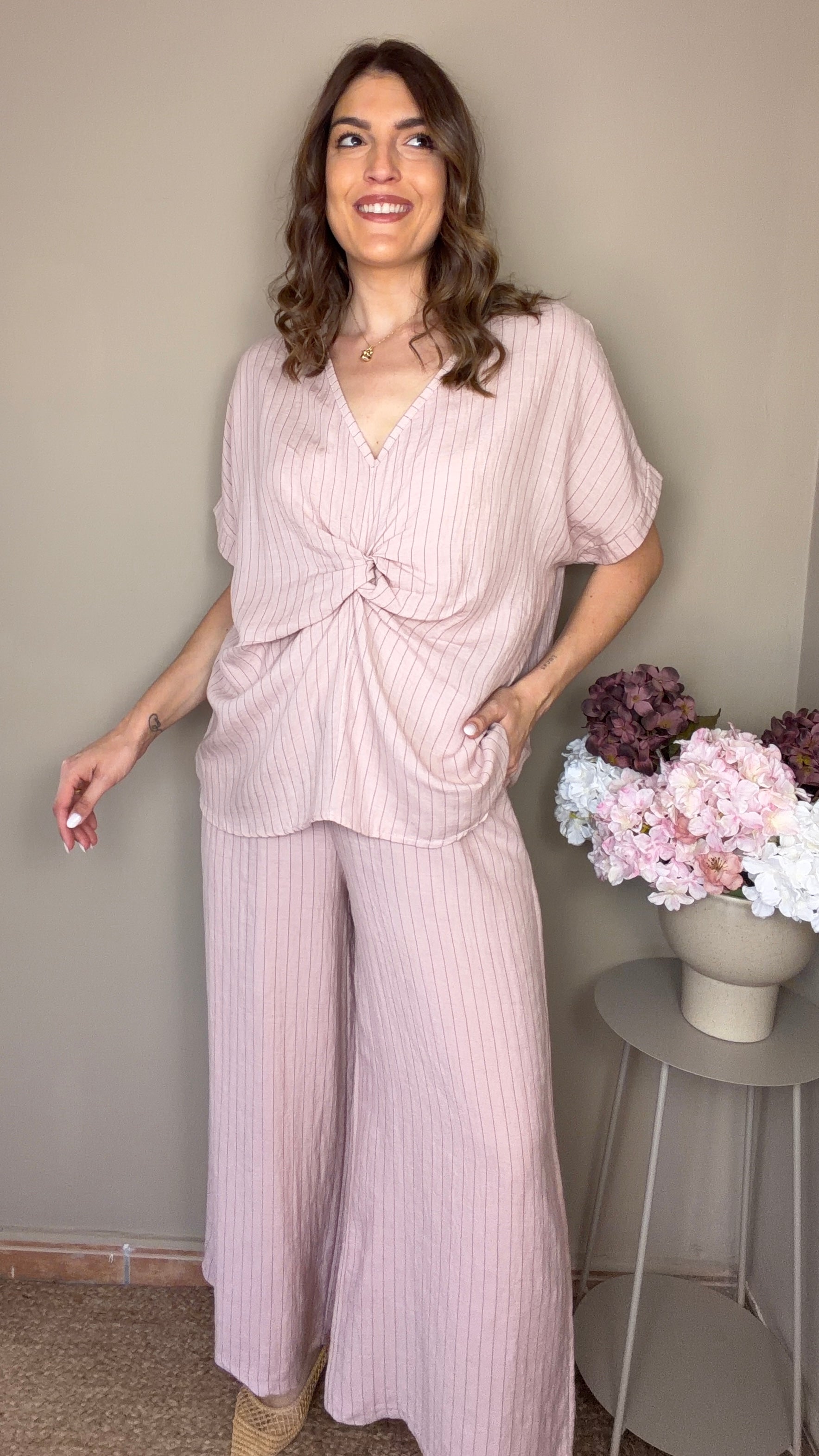 Conjunto Calpe rosa