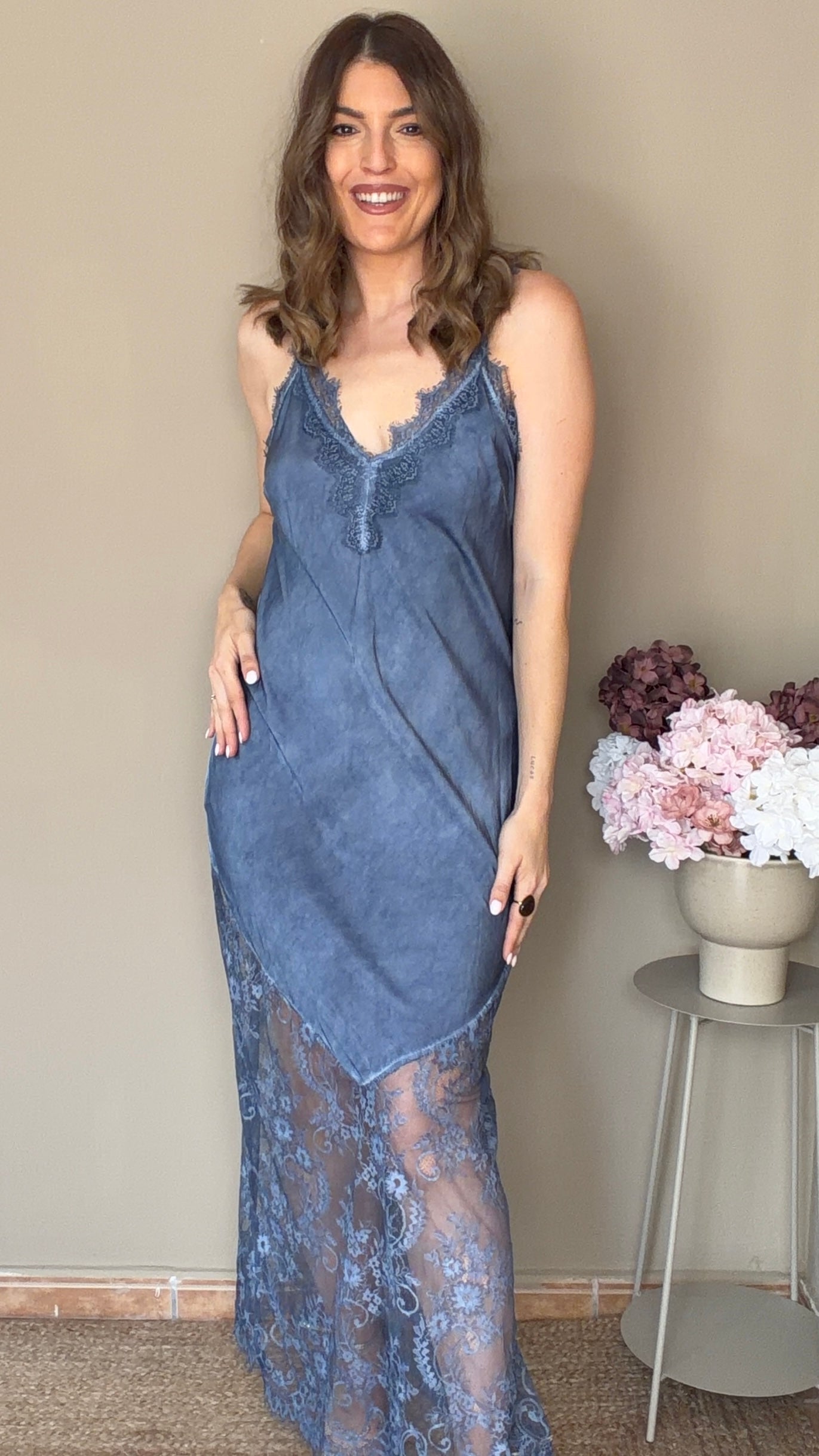 Vestido Lencero azul