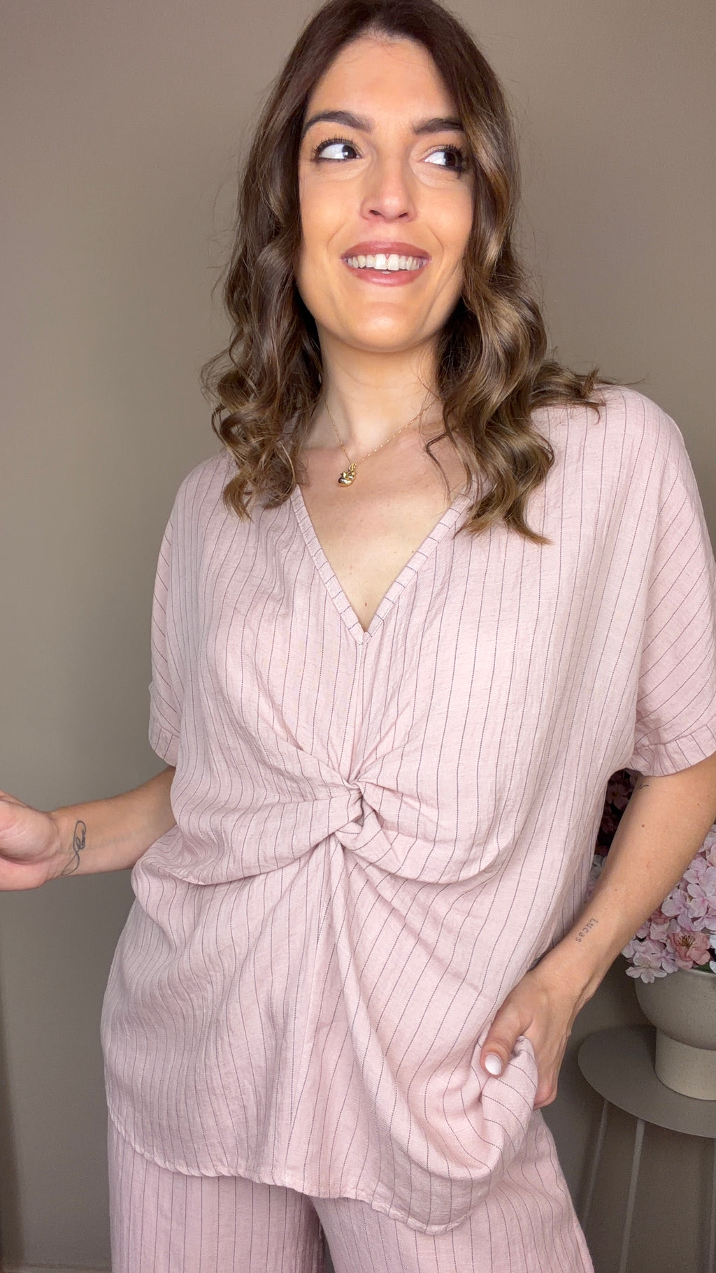 Conjunto Calpe rosa
