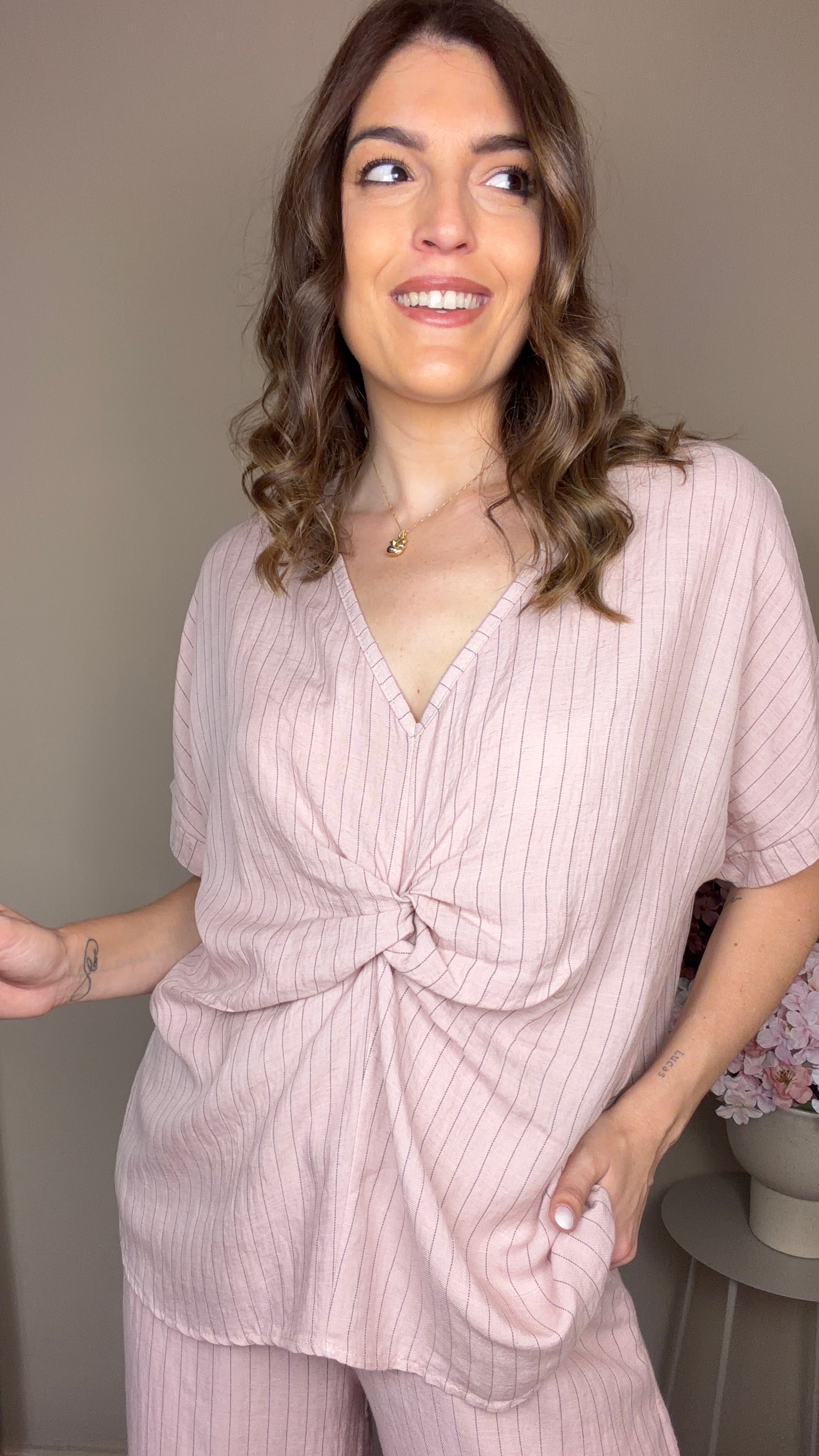 Conjunto Calpe rosa
