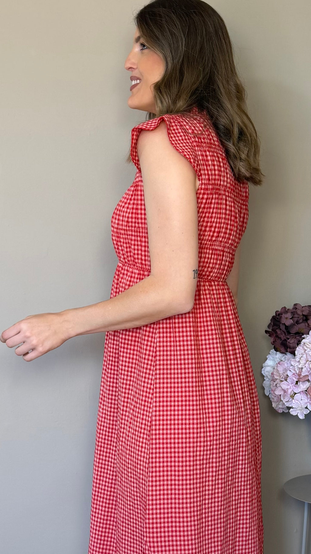 Vestido Vichy rojo