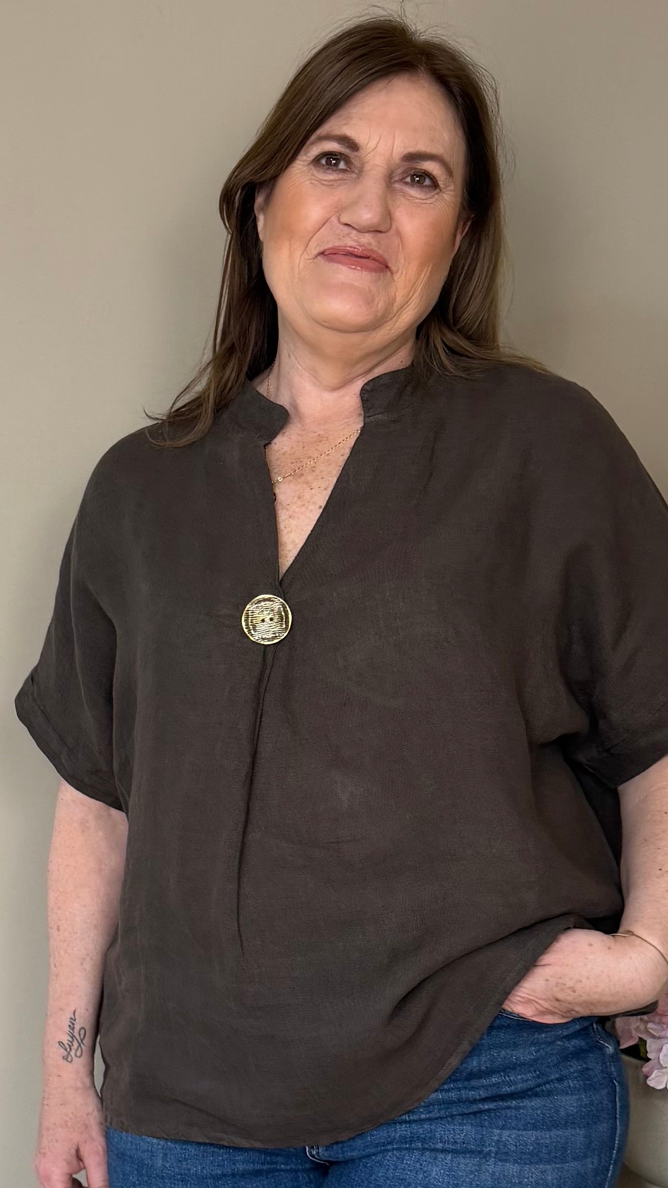 Blusa Ofelia marrón