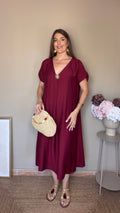 Vestido Sol granate