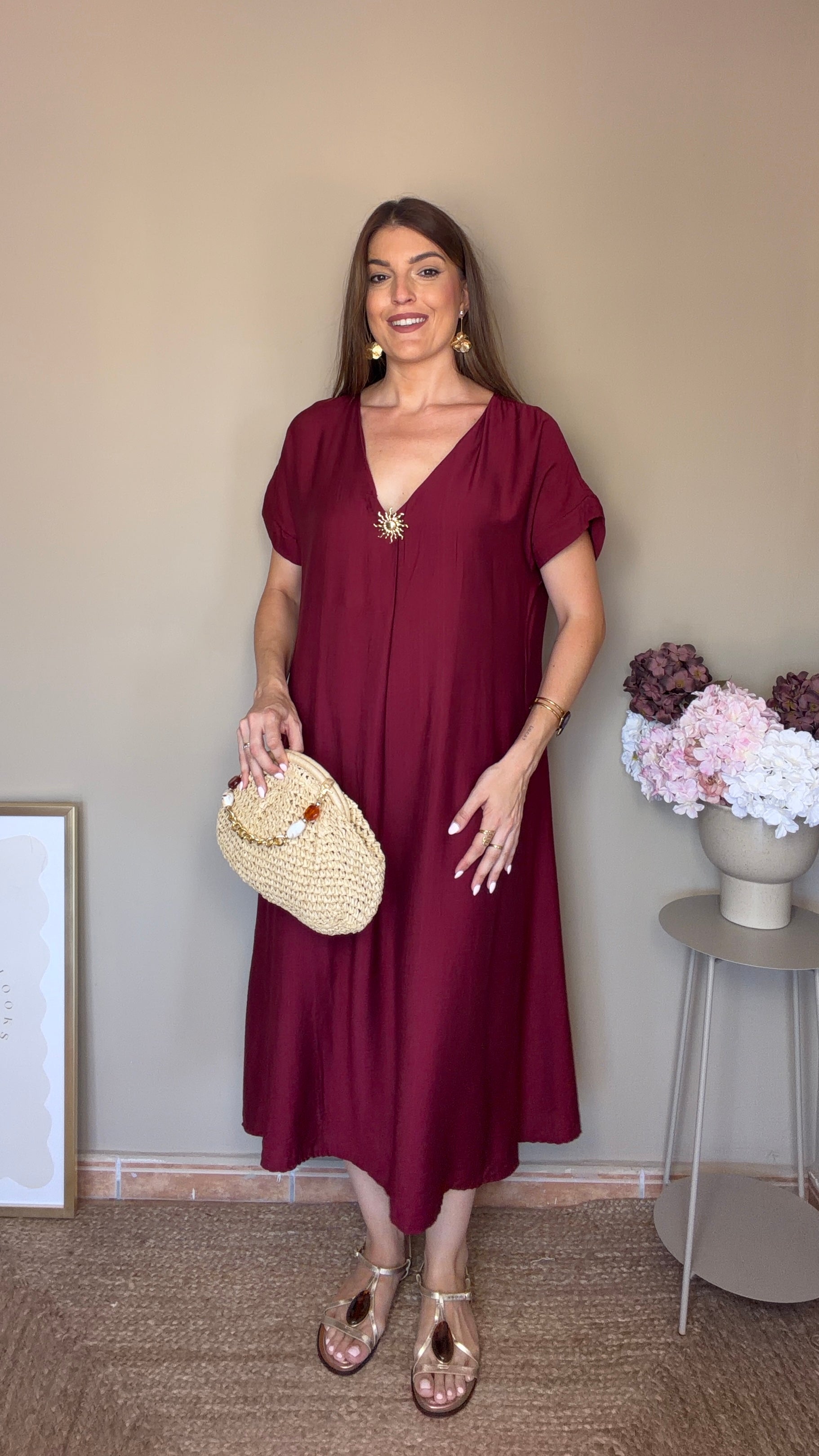 Vestido Sol granate