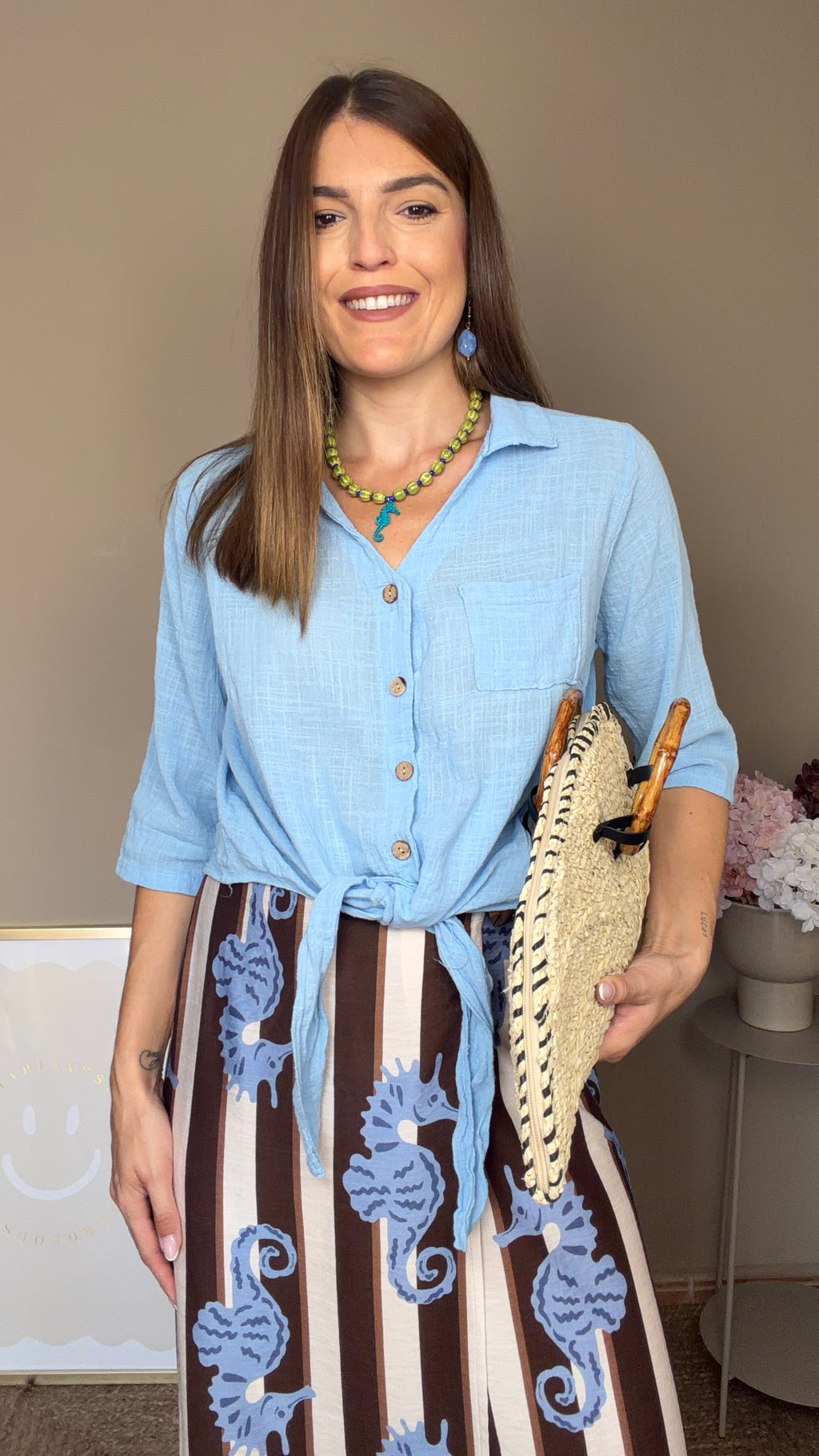 Camisa Mar azul