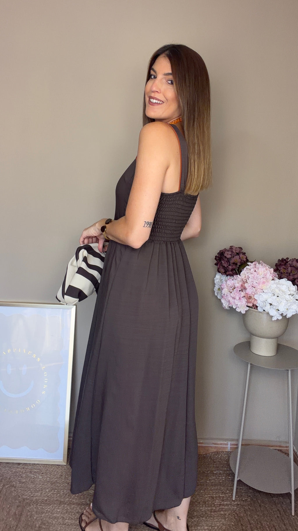Vestido Roma marrón