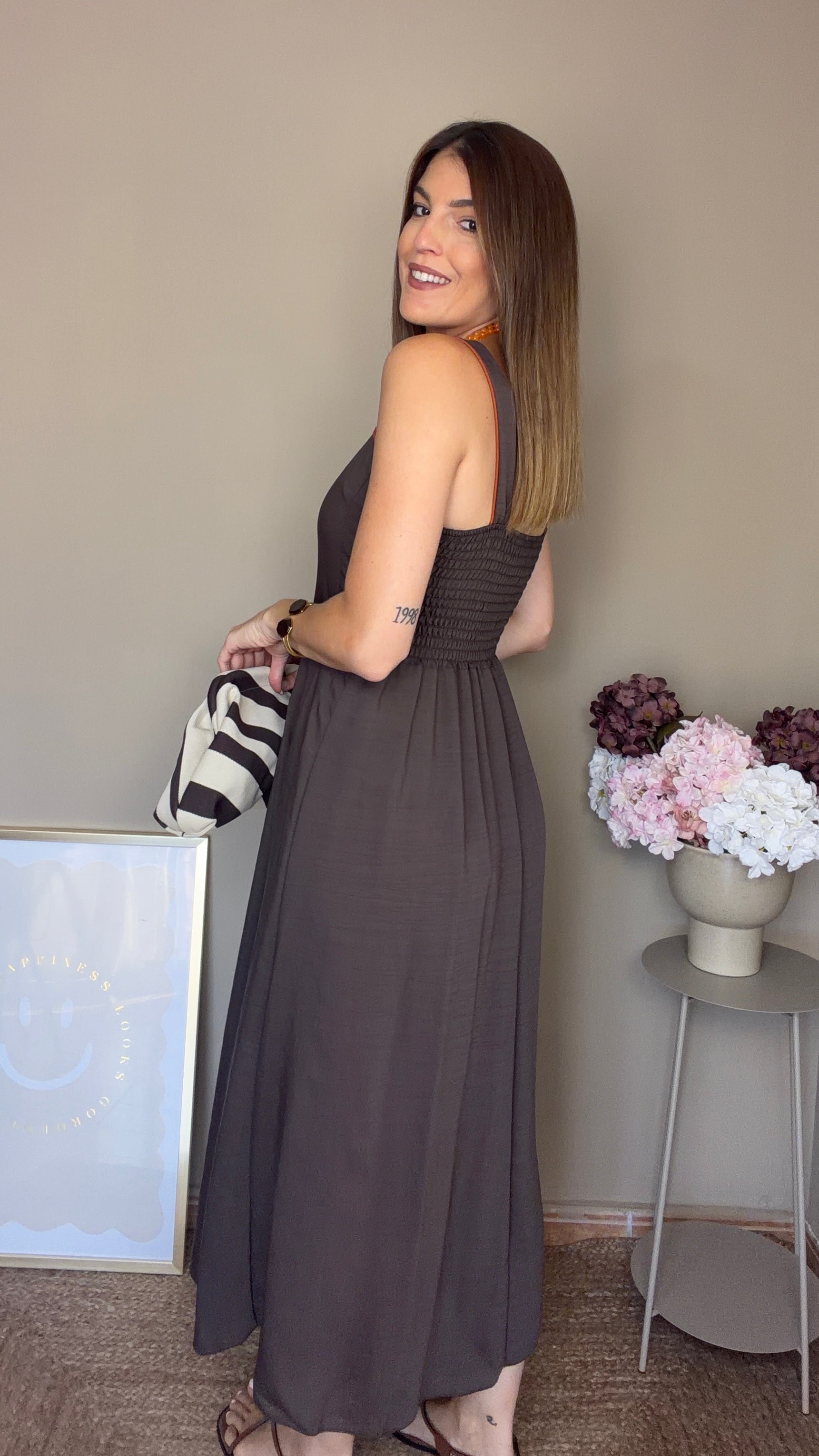 Vestido Roma marrón