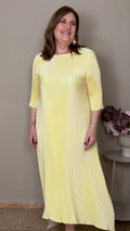 Vestido Plisado amarillo