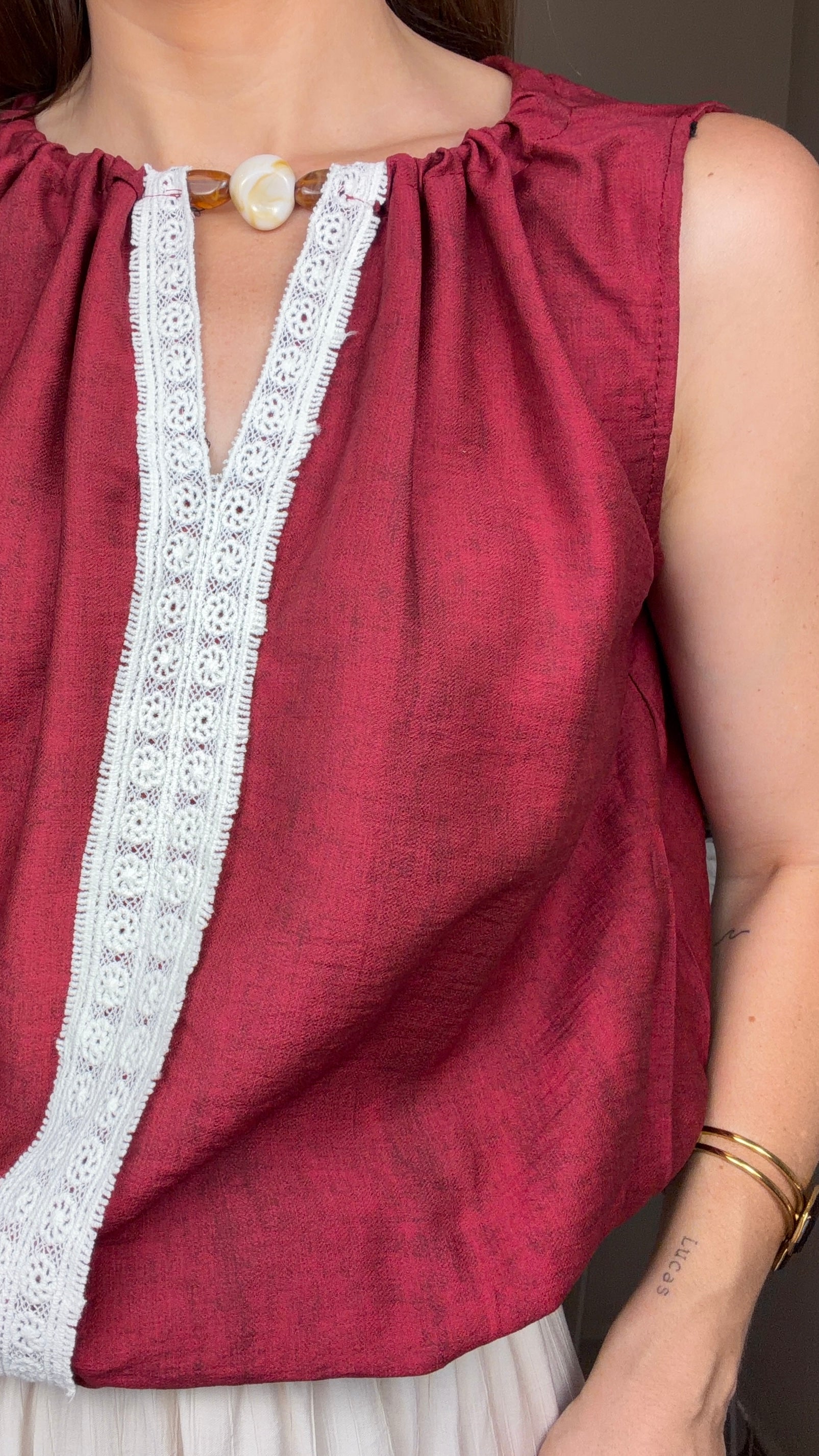 Blusa Turquía granate