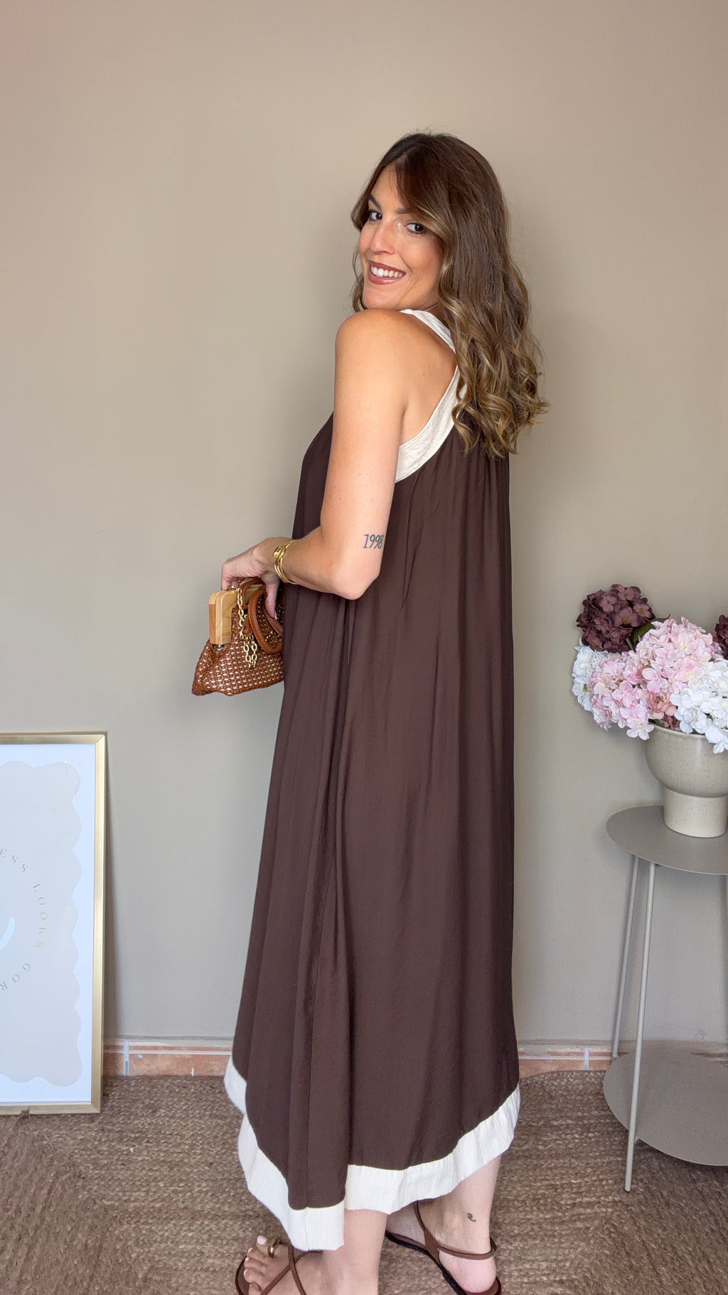 Vestido Emma marrón