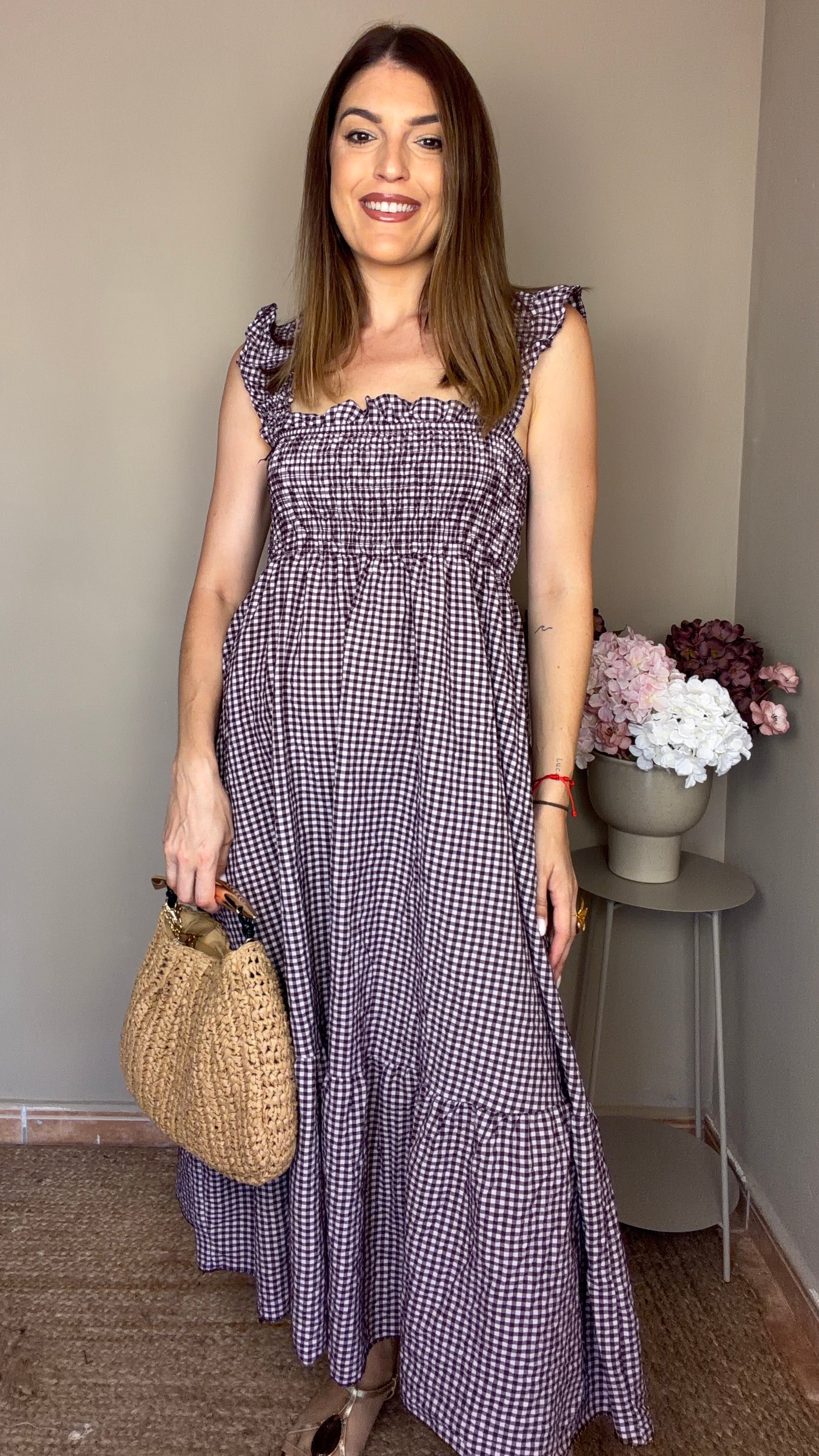 Vestido Alma vichy morado