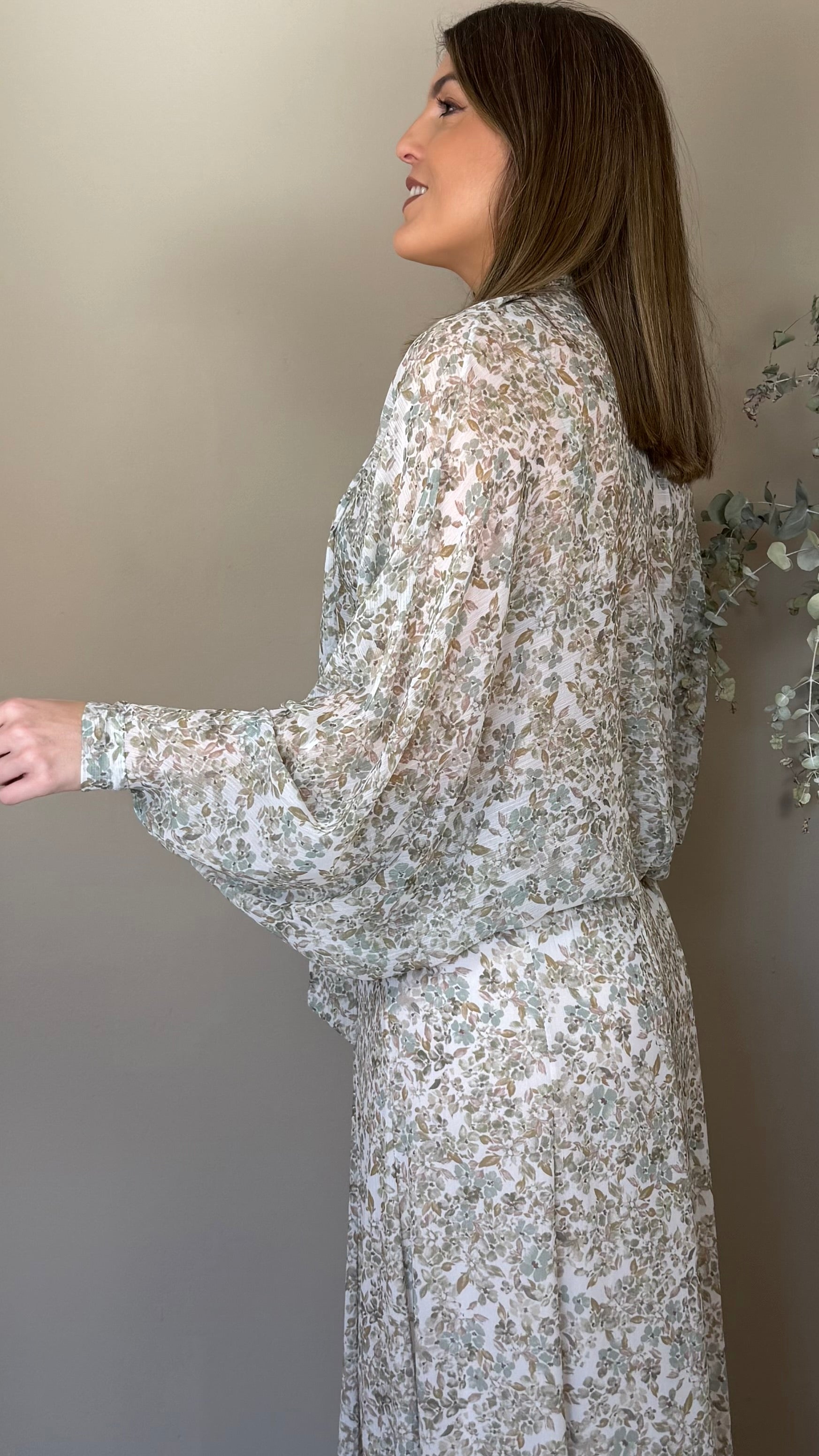 Blusa Flor verde