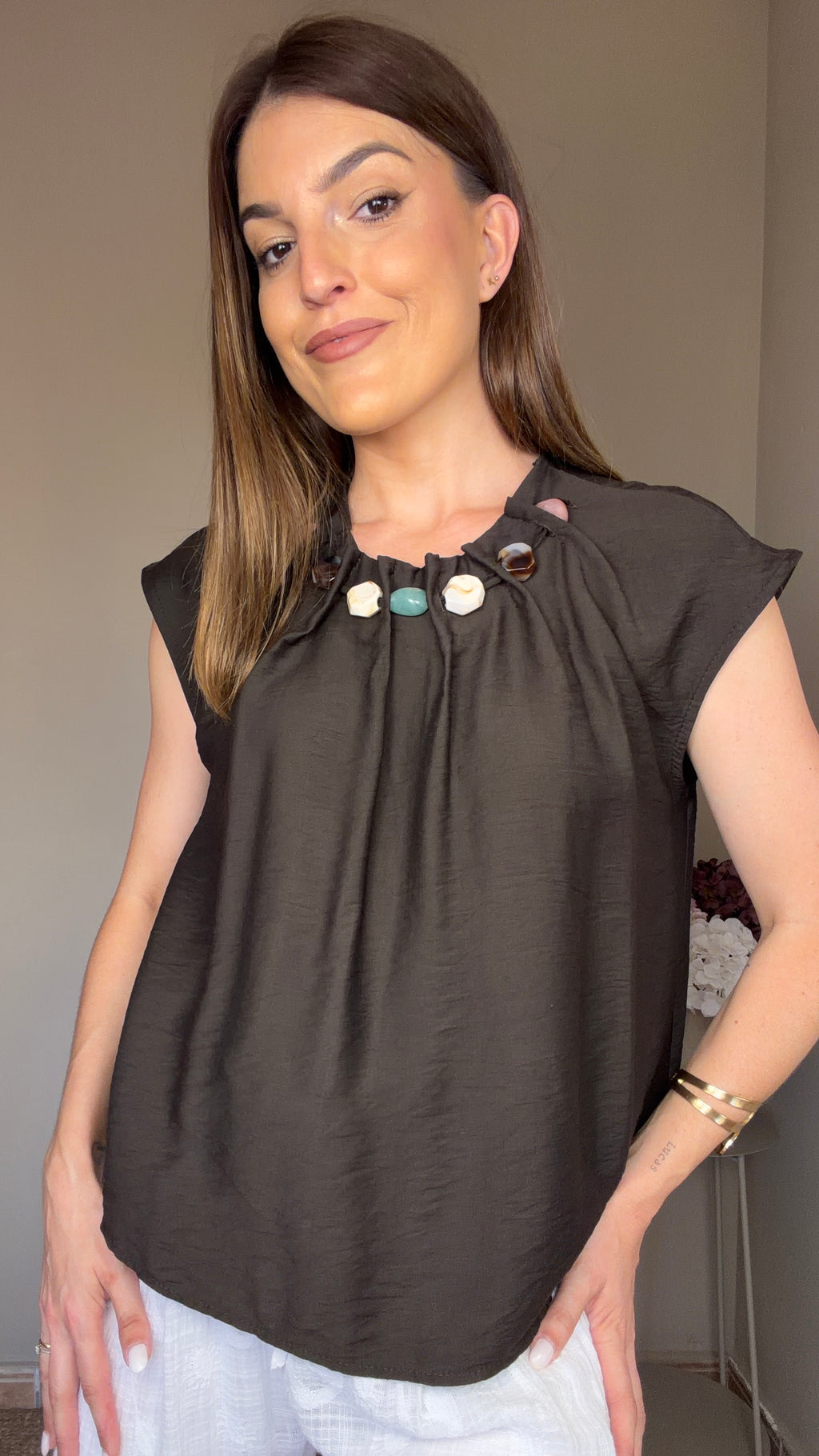 Blusa Capri marrón