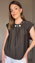 Blusa Capri marrón