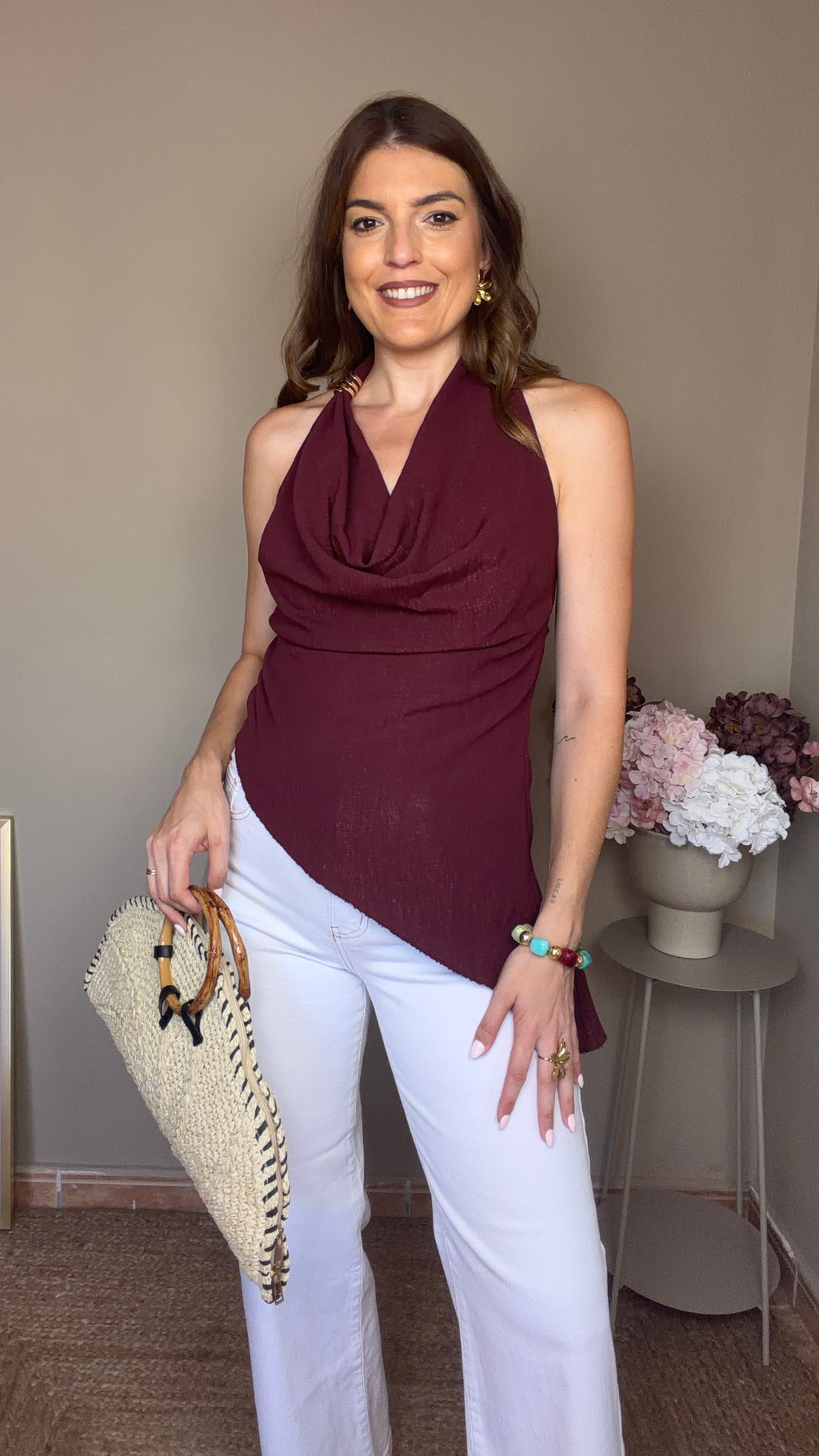 Blusa Granada burdeos