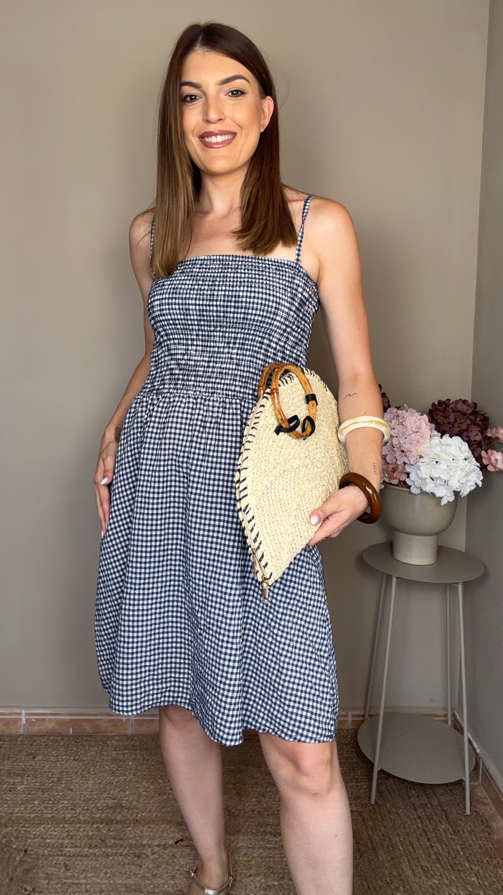 Vestido Vichy azul
