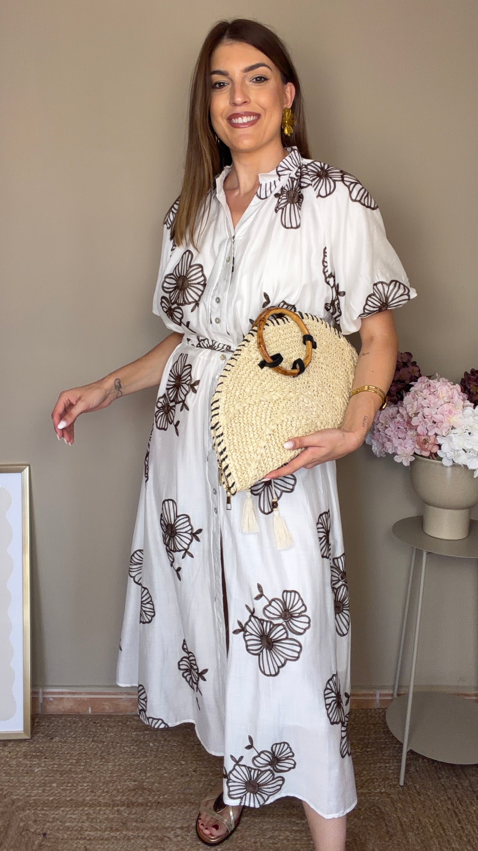 Vestido Amore marrón