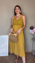 Vestido Lisa mostaza