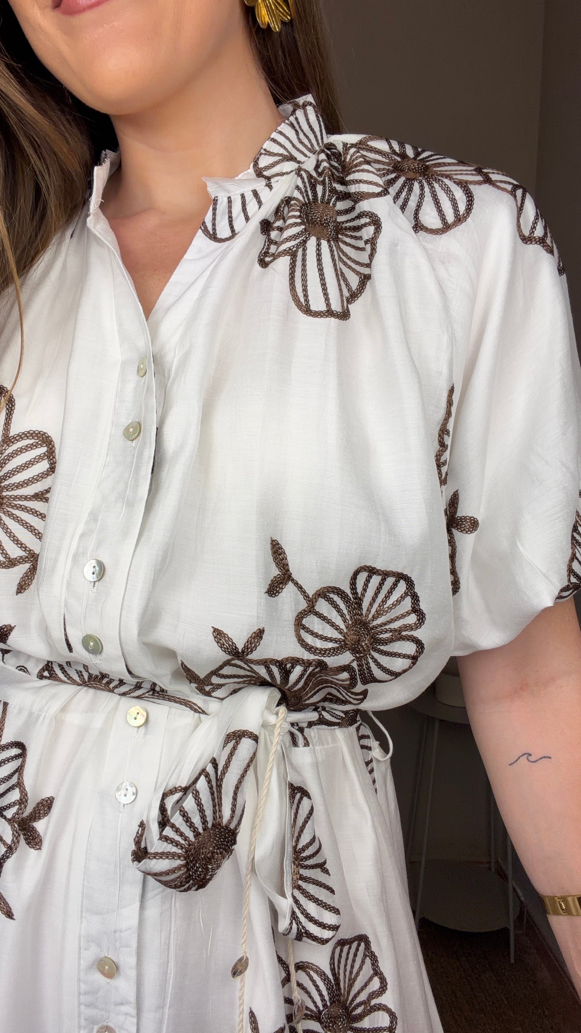 Vestido Amore marrón