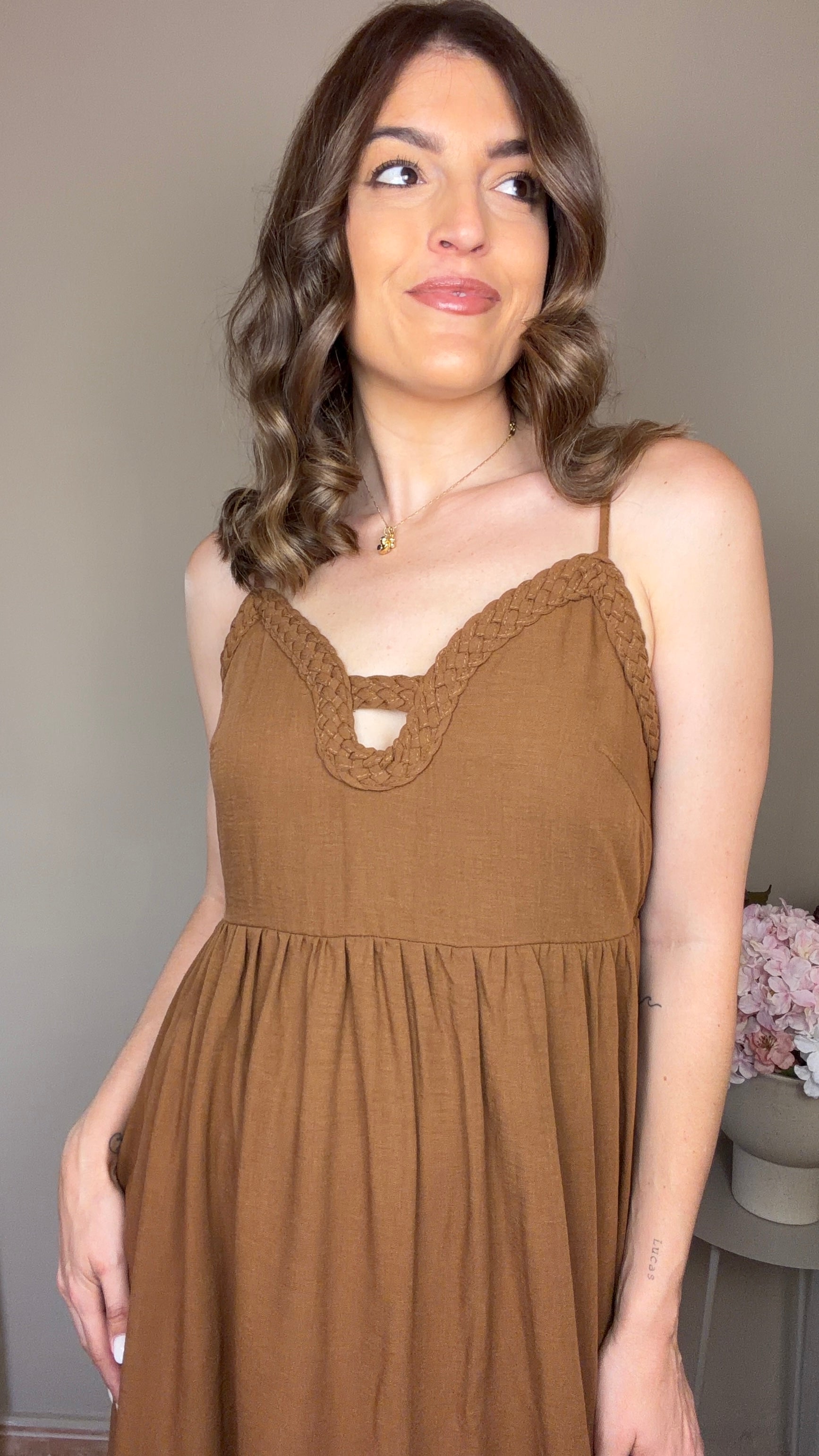 Vestido Cleo marrón