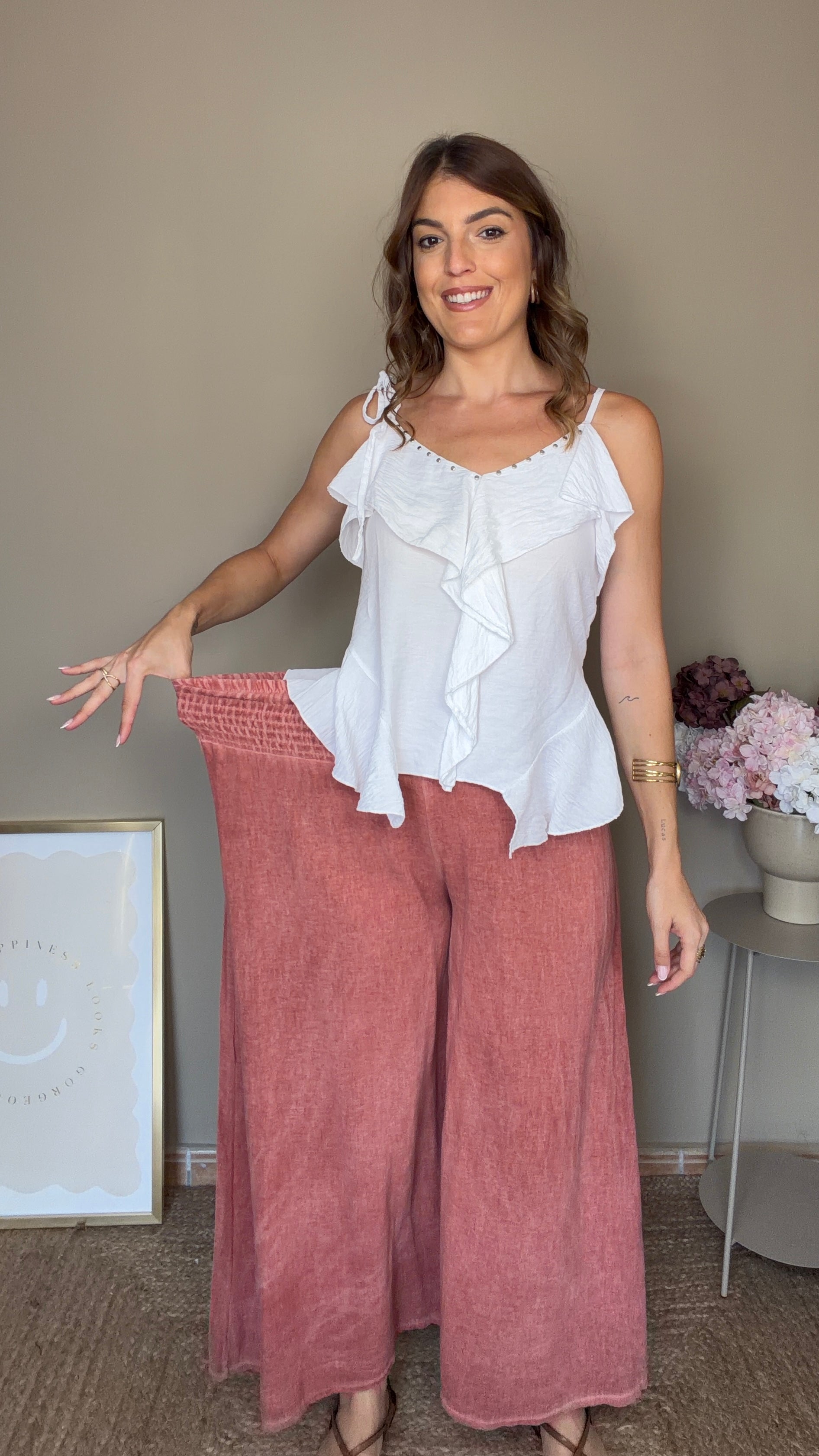 Pantalón Carlota coral
