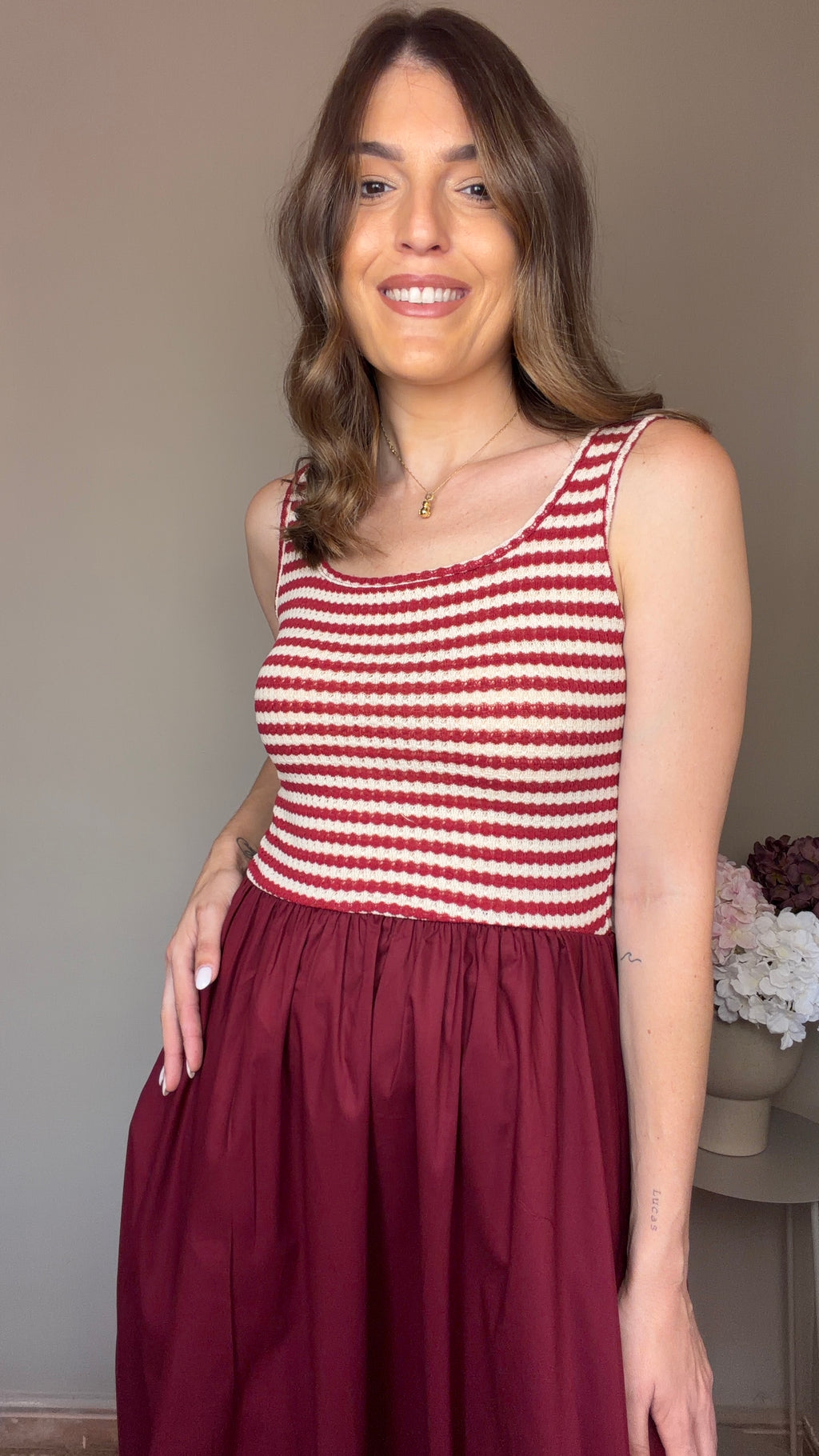 Vestido Nala burdeos