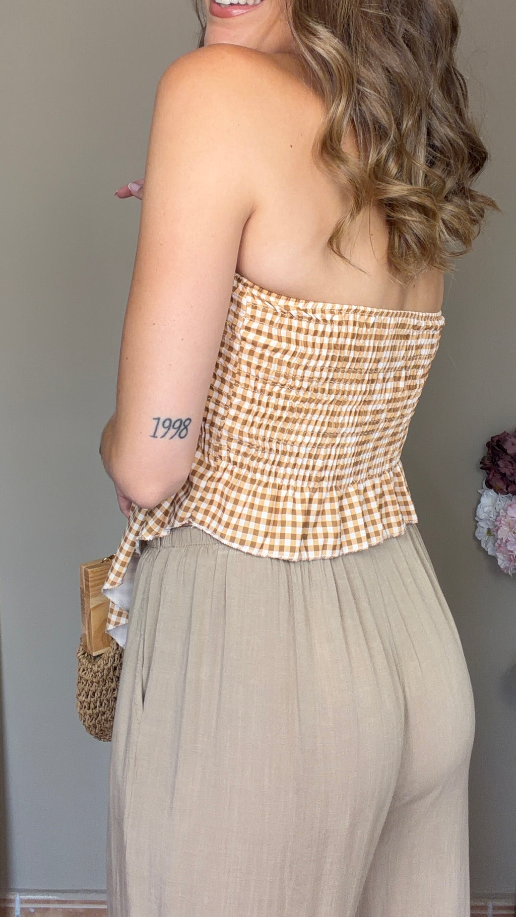 Top Vichy amarillo