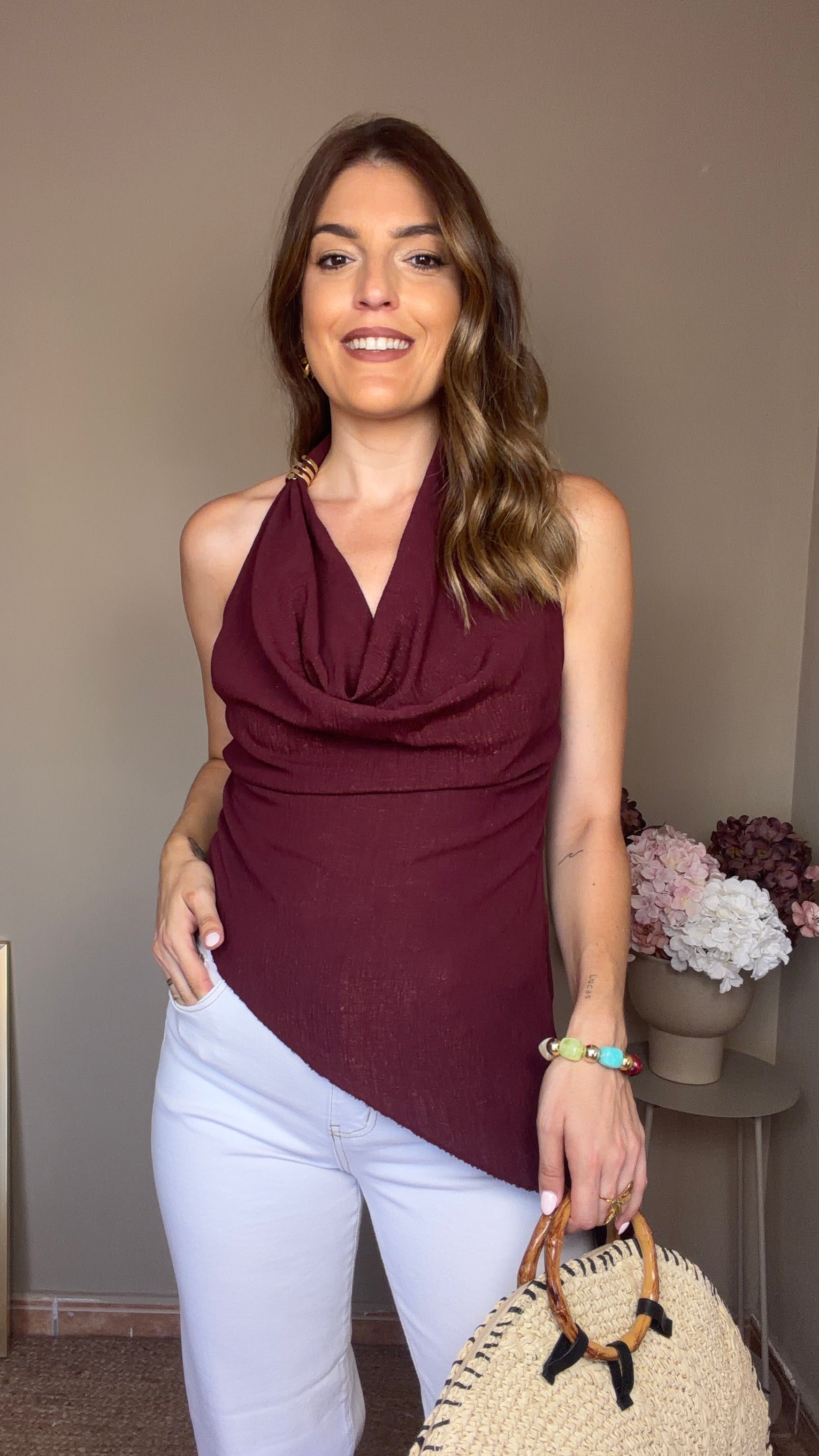 Blusa Granada burdeos