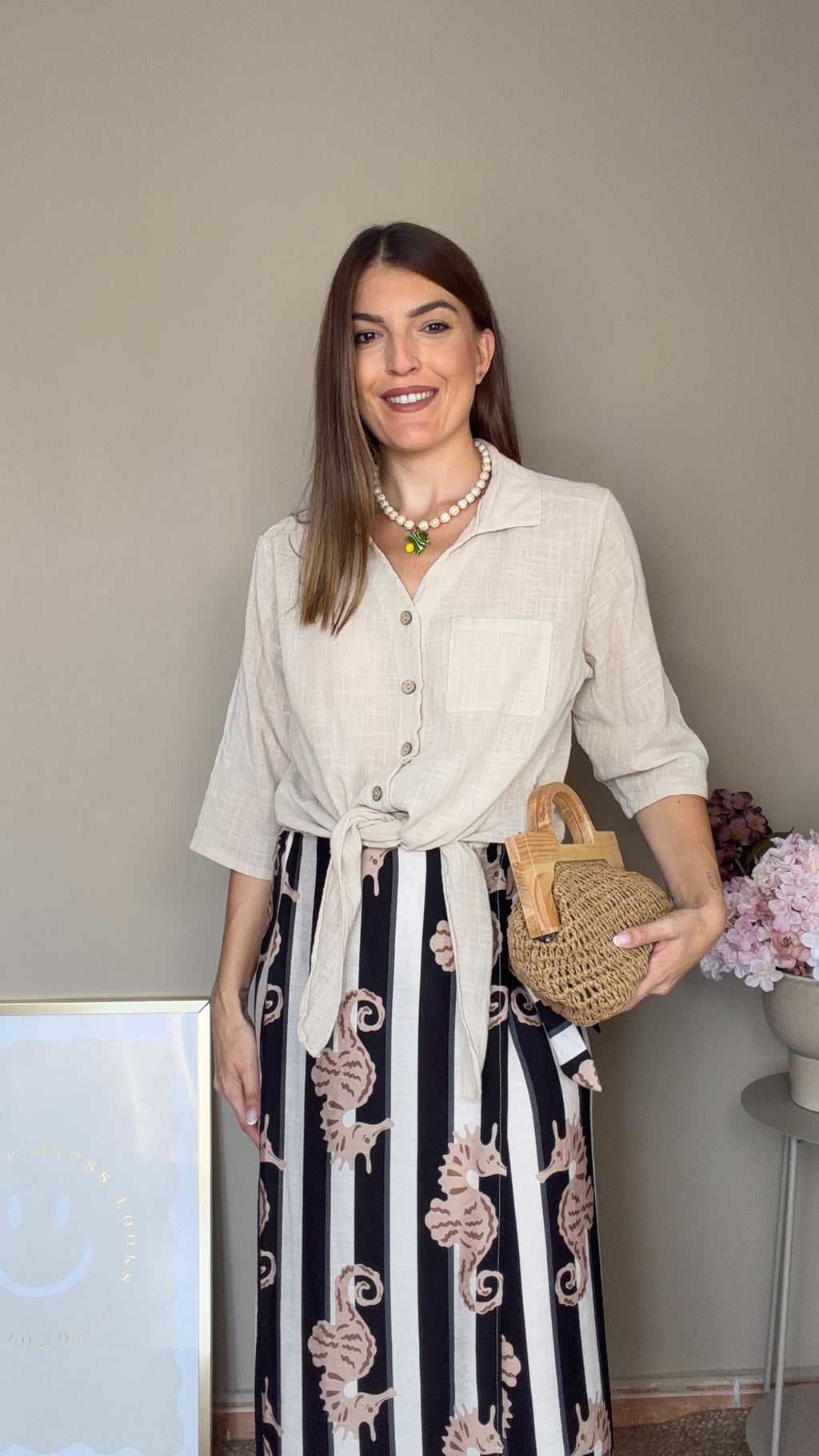Camisa Mar beige